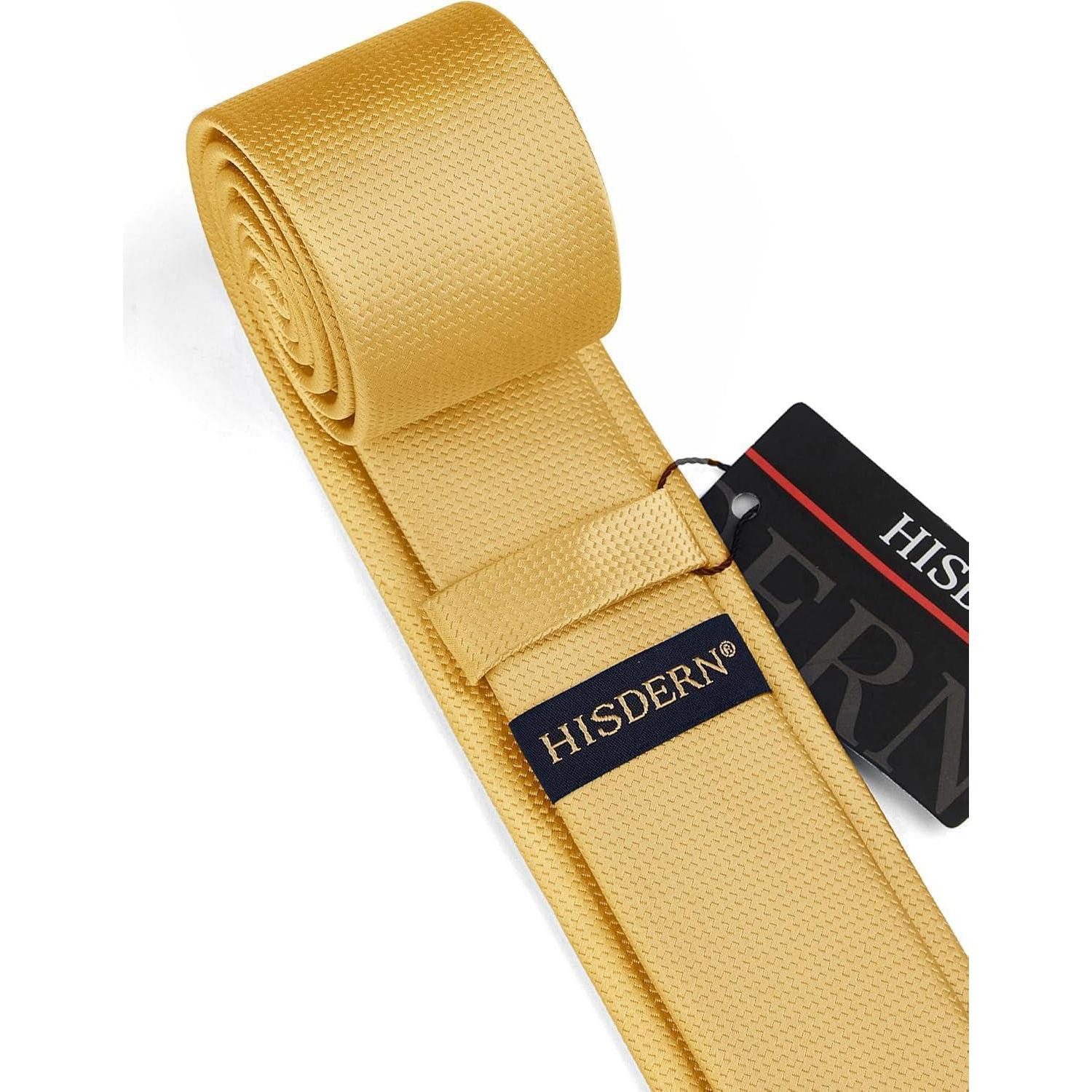 LuxusKollektion Krawatte Krawatte Herren schmal Seide Hochzeit Business Gold-01 Einheitsgröße