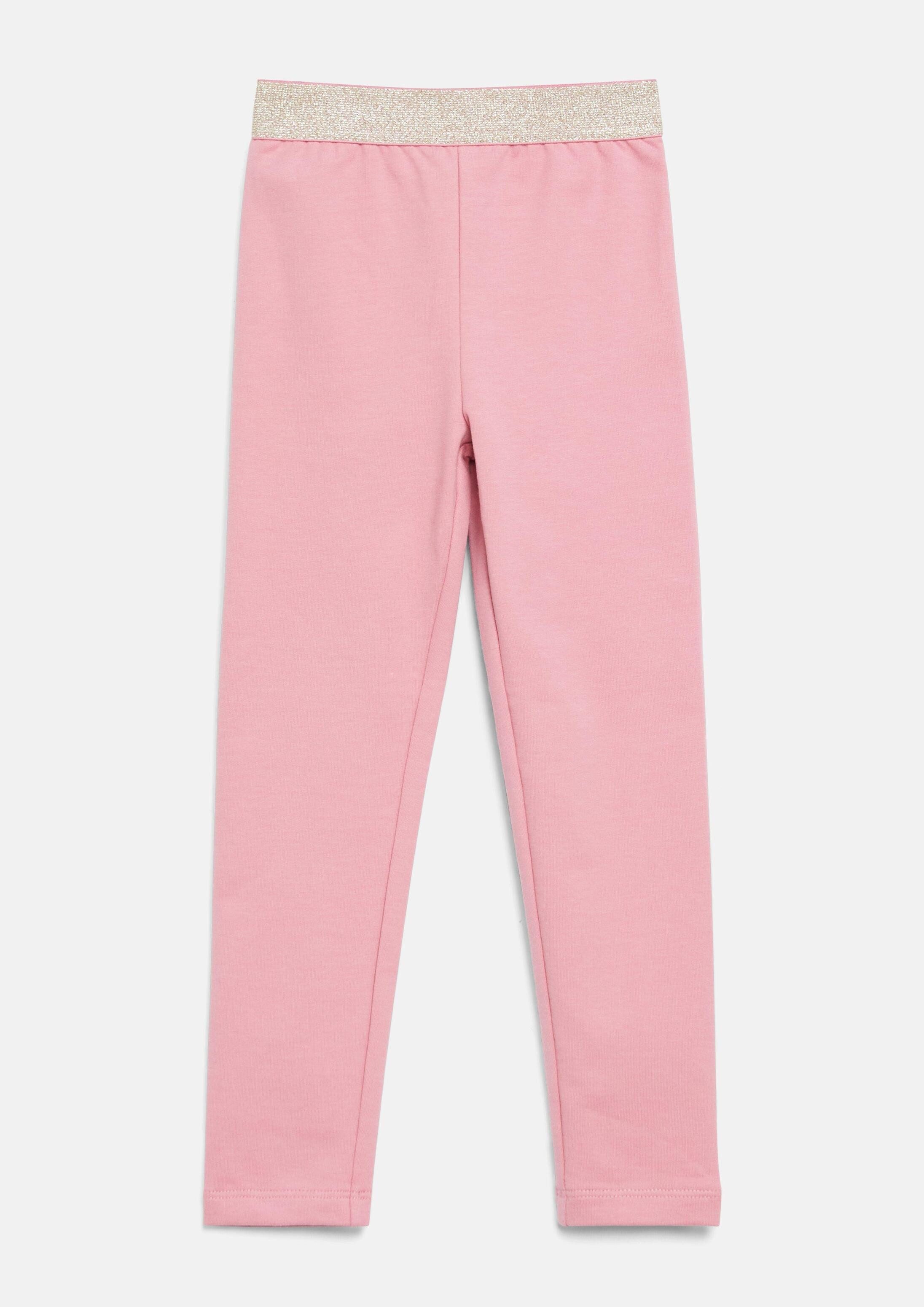 s.Oliver Leggings Leggings Sweat-Leggings mit Glitzerbund