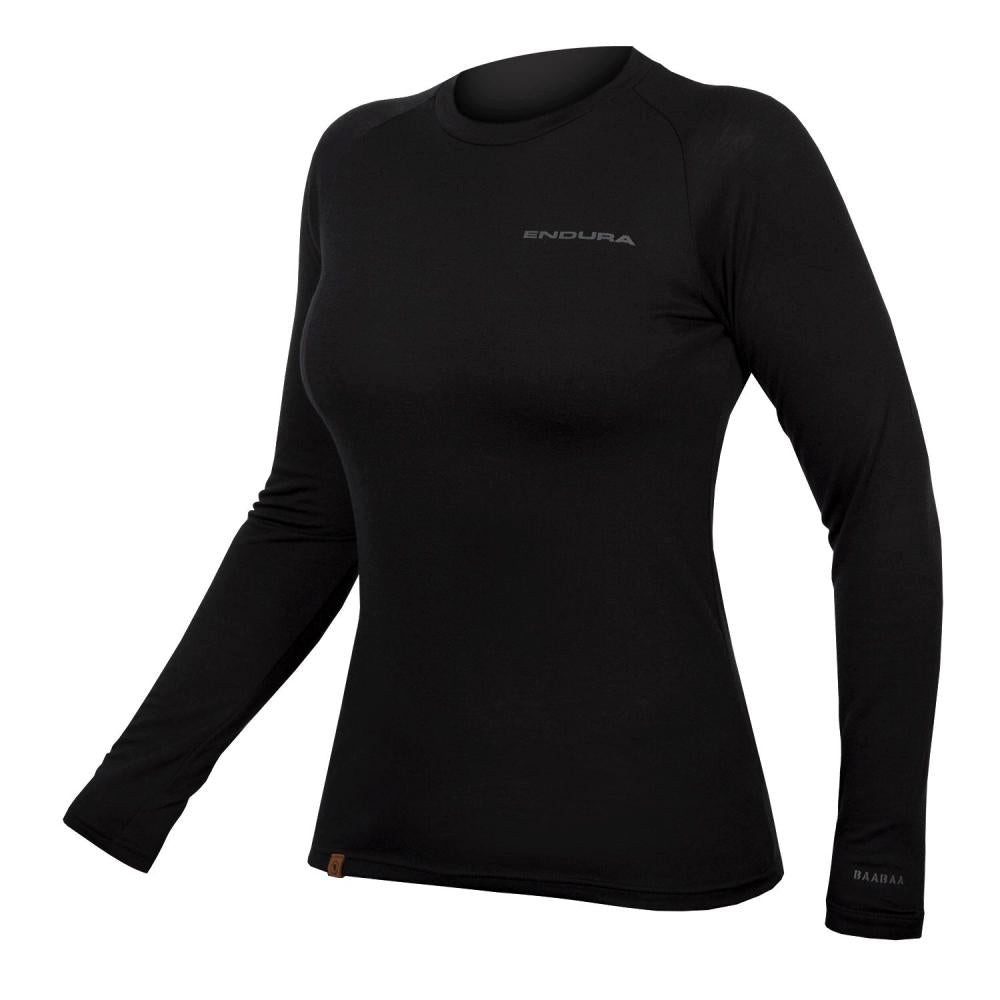 Endura Funktionsshirt Endura Damen BaaBaa Blend Baselayer langarm schwarz M - Funktionsshirt