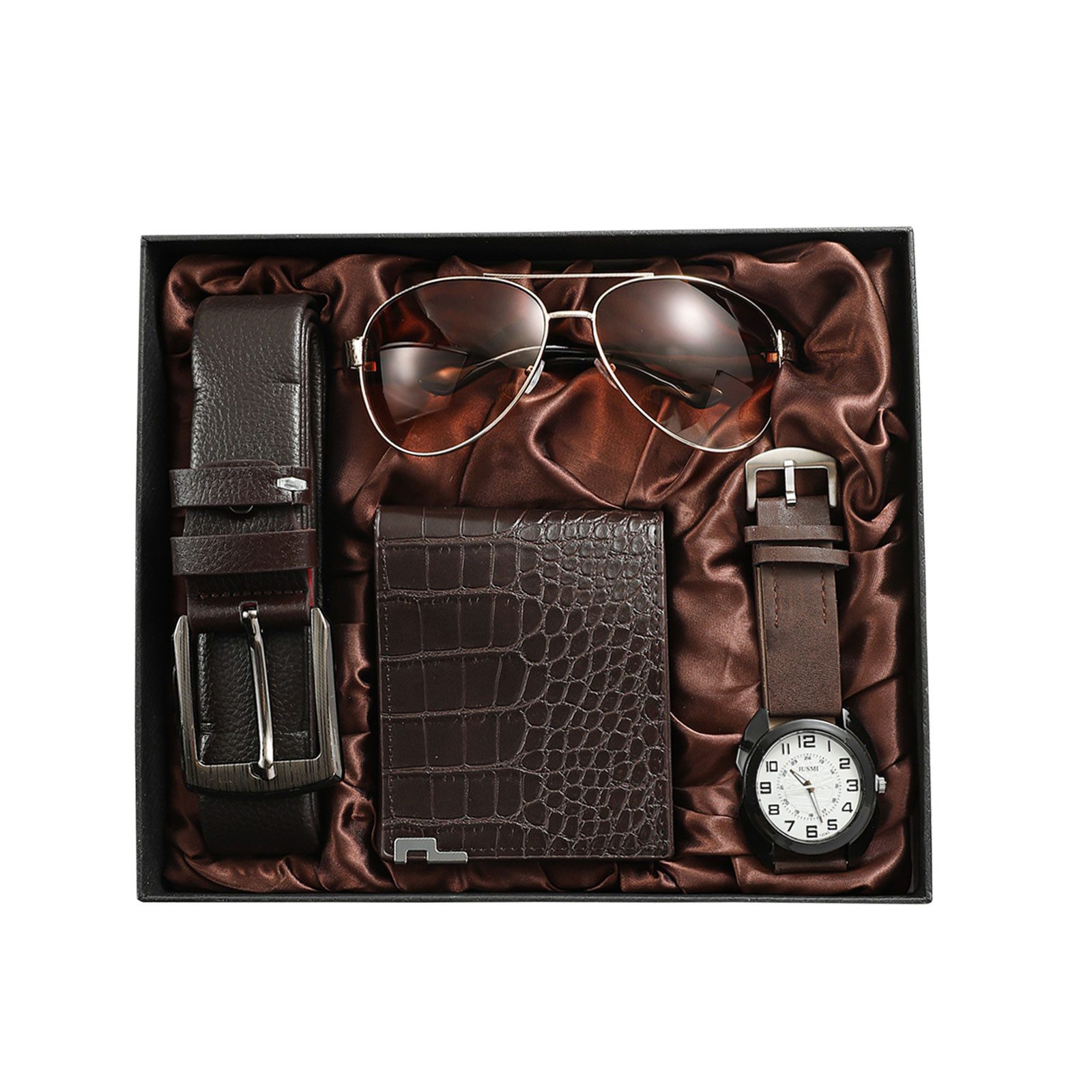 MODFU Geldbörse Gentleman-Set Herren Geschenkset Gürtel günstig online kaufen