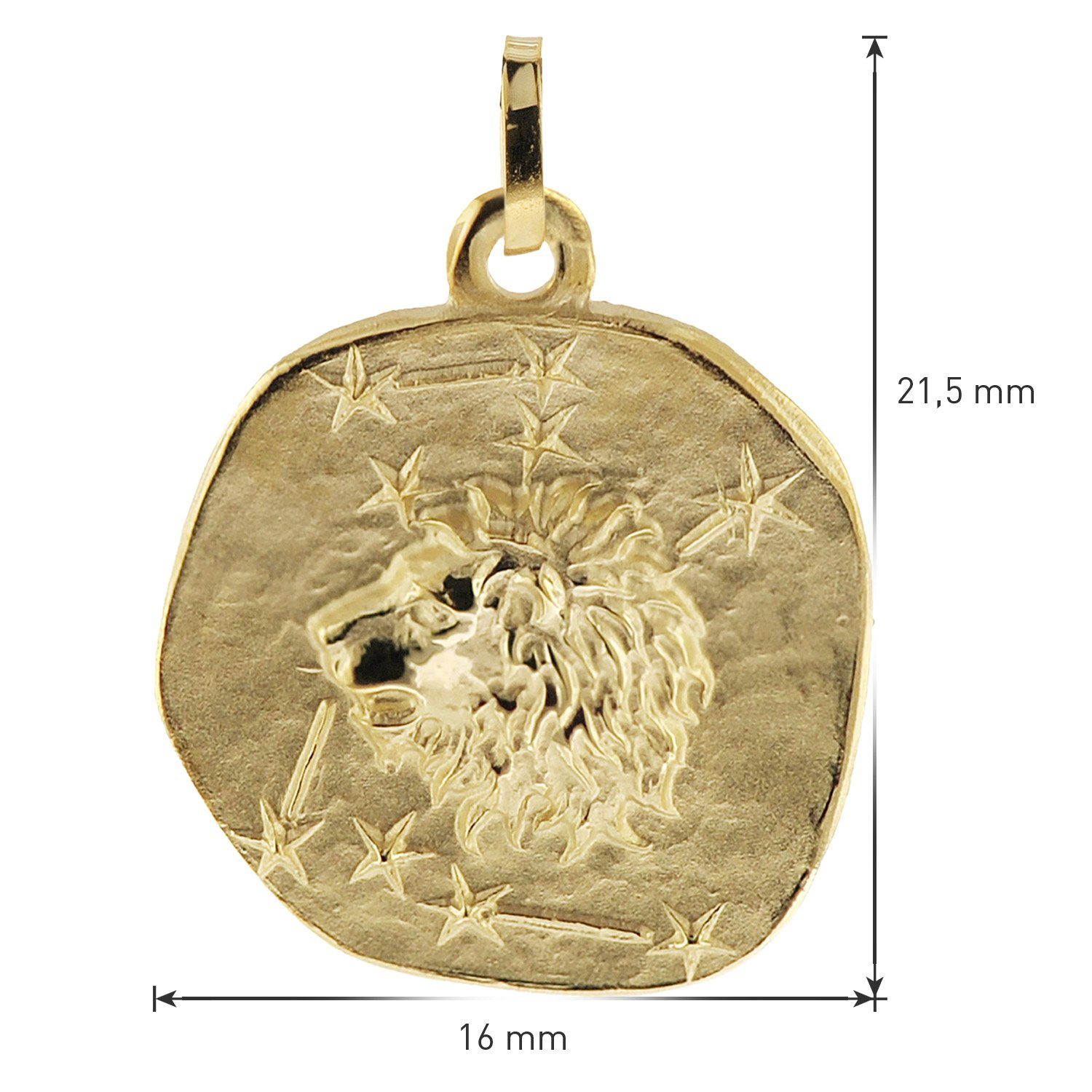 Löwe Sternzeichen- Sternzeichenanhänger mm trendor 333 16 Gold