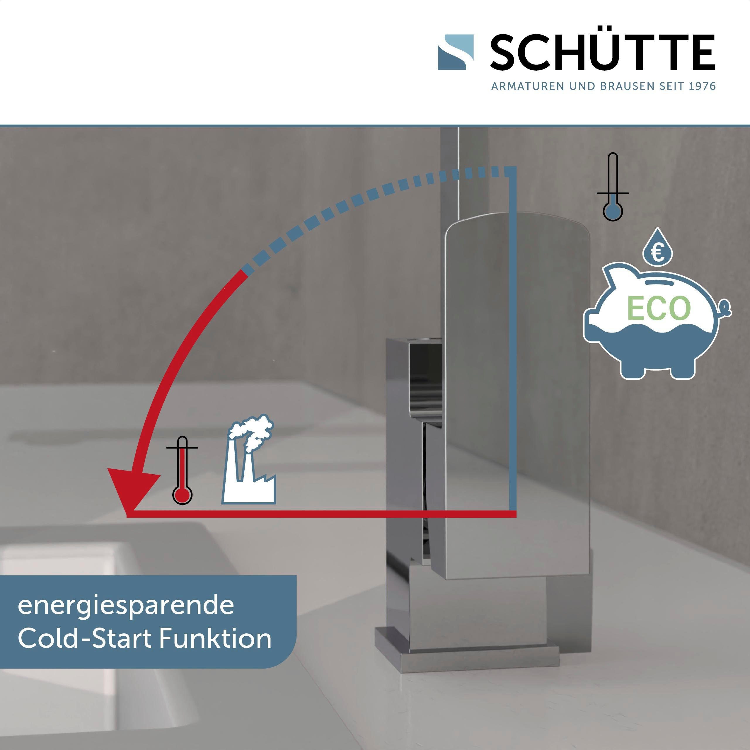 Tianto Schütte Hochdruck Wasserhahn, schwenkbarer Spültischarmatur Chrom, Mischbatterie, 360°