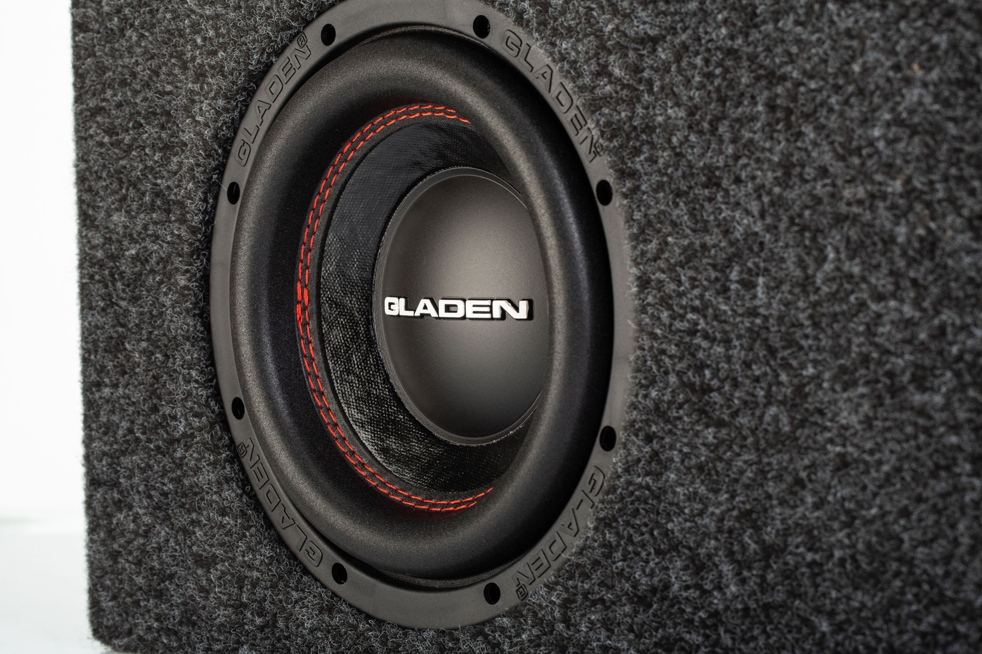 Gladen RSX08 SLIM-VB-CU-AV 20cm Bassreflex Downfire Aktiv-Subwoofer Auto-Subwoofer (200 W, max.: W cm)