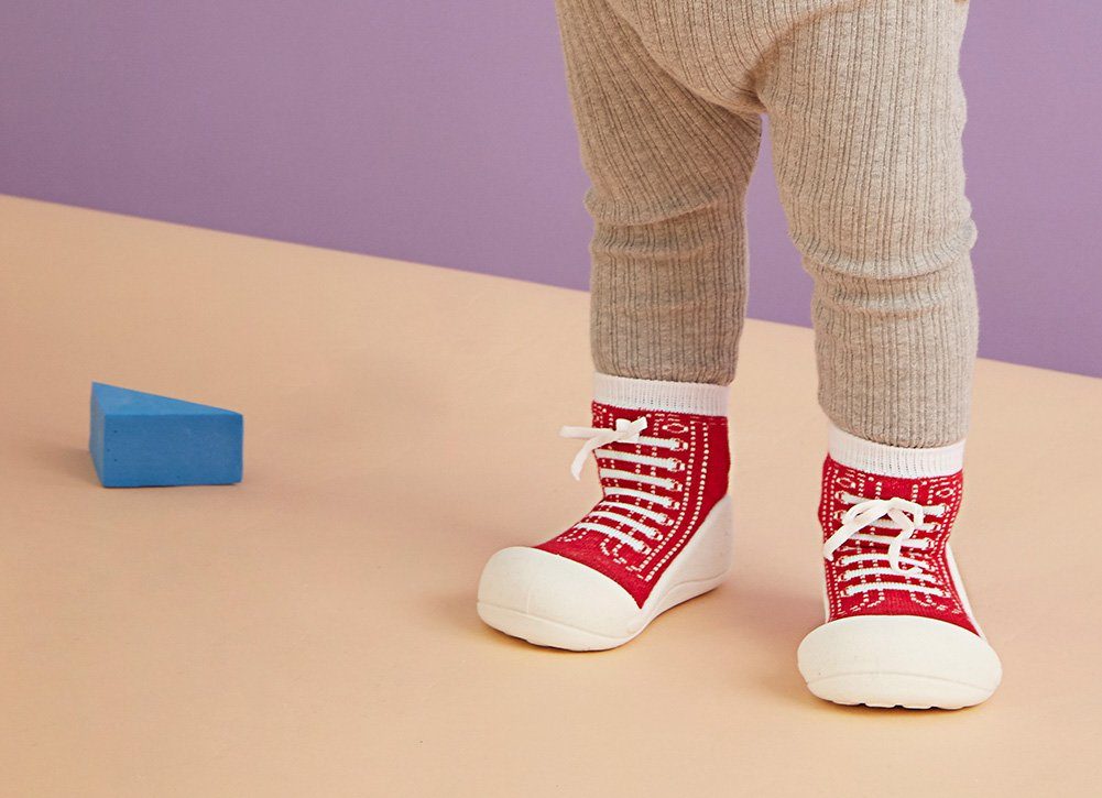 Attipas Ergonomische Baby Lauflernschuhe - Kinder Hauschuhe Barfußschuhe Lauflernschuh Ergonomische Kinder Barfußschuhe mit Zehenfreiheit für Greifreflex