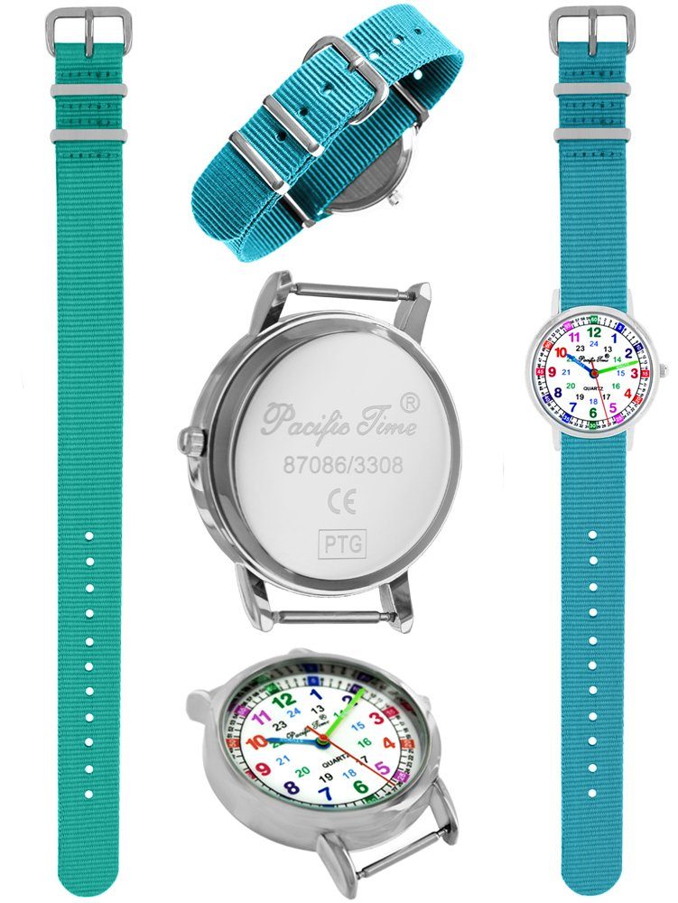 Lernuhr Set Gratis und - Versand Time Wechselarmband, Pacific Design Match Armbanduhr Mix Kinder Quarzuhr