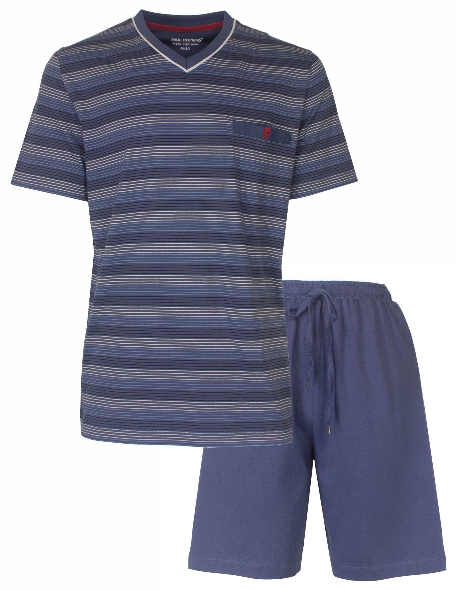 Shorty Herren Pyjama kurz Schlafanzug