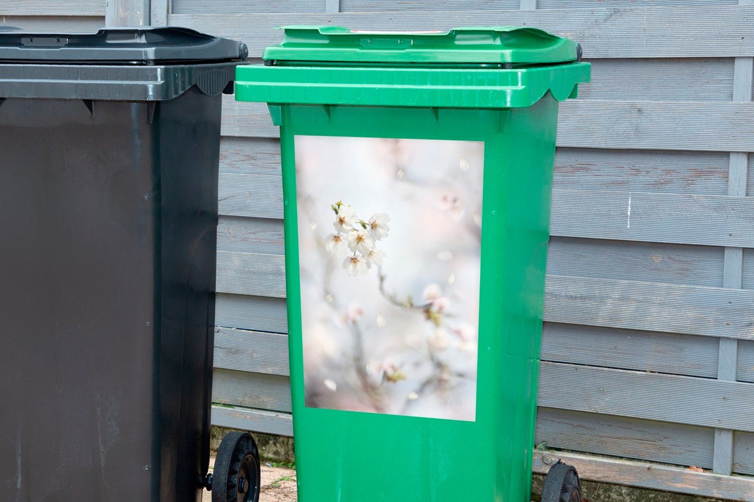 MuchoWow Wandsticker Sakura - Abstrakt Mülltonne, Container, Mülleimer-aufkleber, St), Abfalbehälter - (1 Sticker, Farben