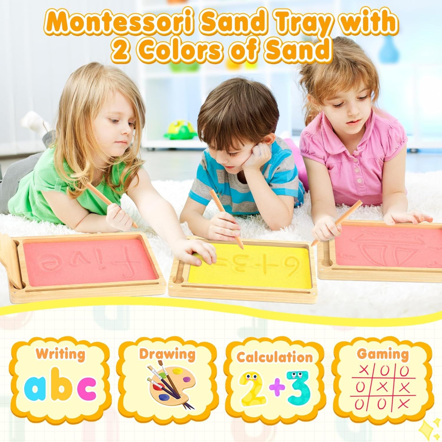 POPOLIC Lernspielzeug Sandtablet Montessori Spielzeug ab günstig online kaufen