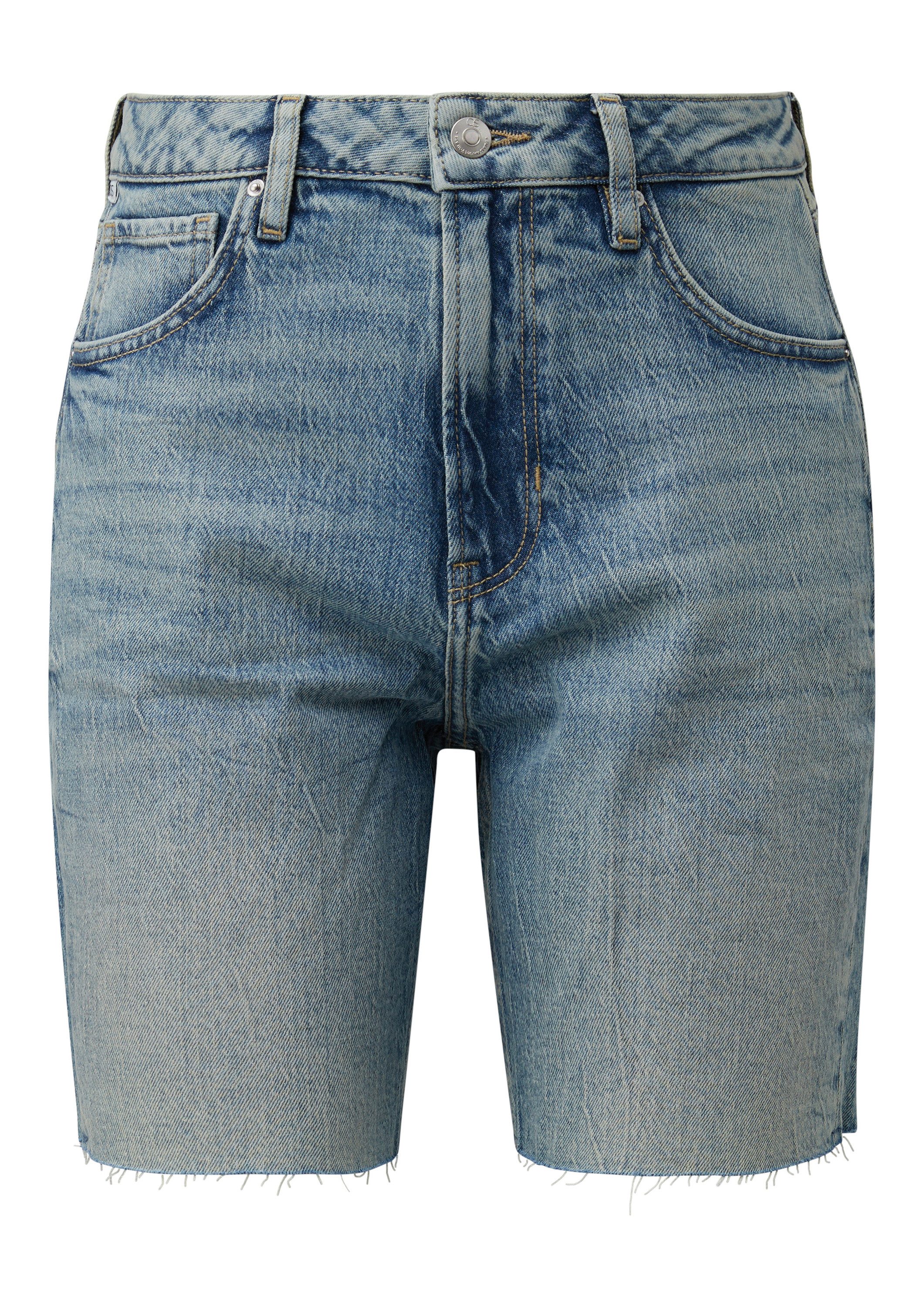 QS Jeansshorts Jeans-Hose MOM Jeans-Shorts Mom / Relaxed Fit / High Rise günstig online kaufen