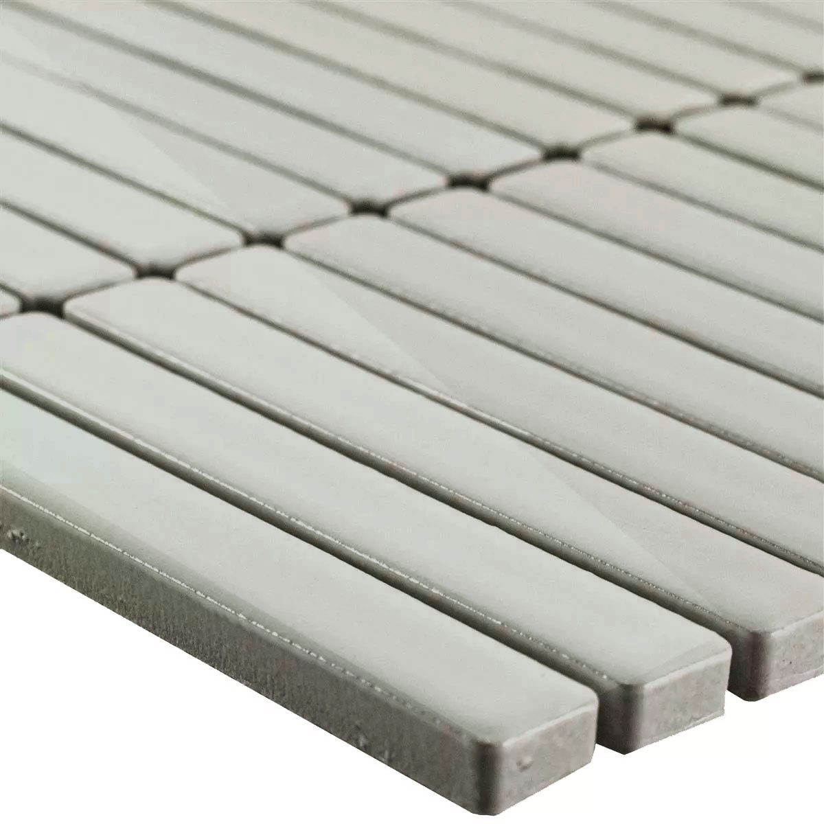 Mosafil Mosaikfliesen Keramikmosaik Fliesen Cologne Matt, Keramik 30.800x28.200, weiß, Verlegefertig auf ein Netz geklebt - Frostsicher - Wasserfest