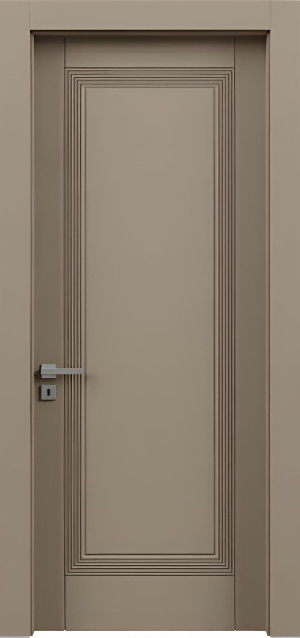 Xlmoebel Zimmertür Stilvolle Beige Designer PVC-Laminierung Wohnungstür, Made in Europa