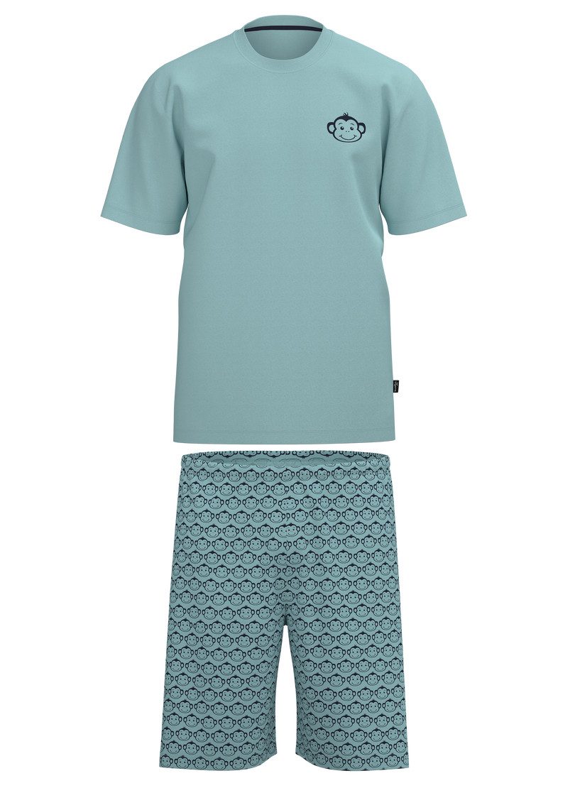 Trigema Schlafanzug TRIGEMA Pyjama mit Print-Motiv "Äffchen" (1 tlg)