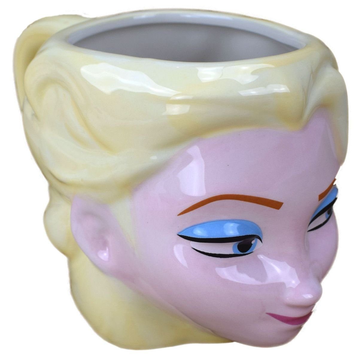 Stor Tasse Motivtasse Keramiktasse Kopf Elsa 3D Disneys Frozen Becher Geschenk, Keramik, 3D