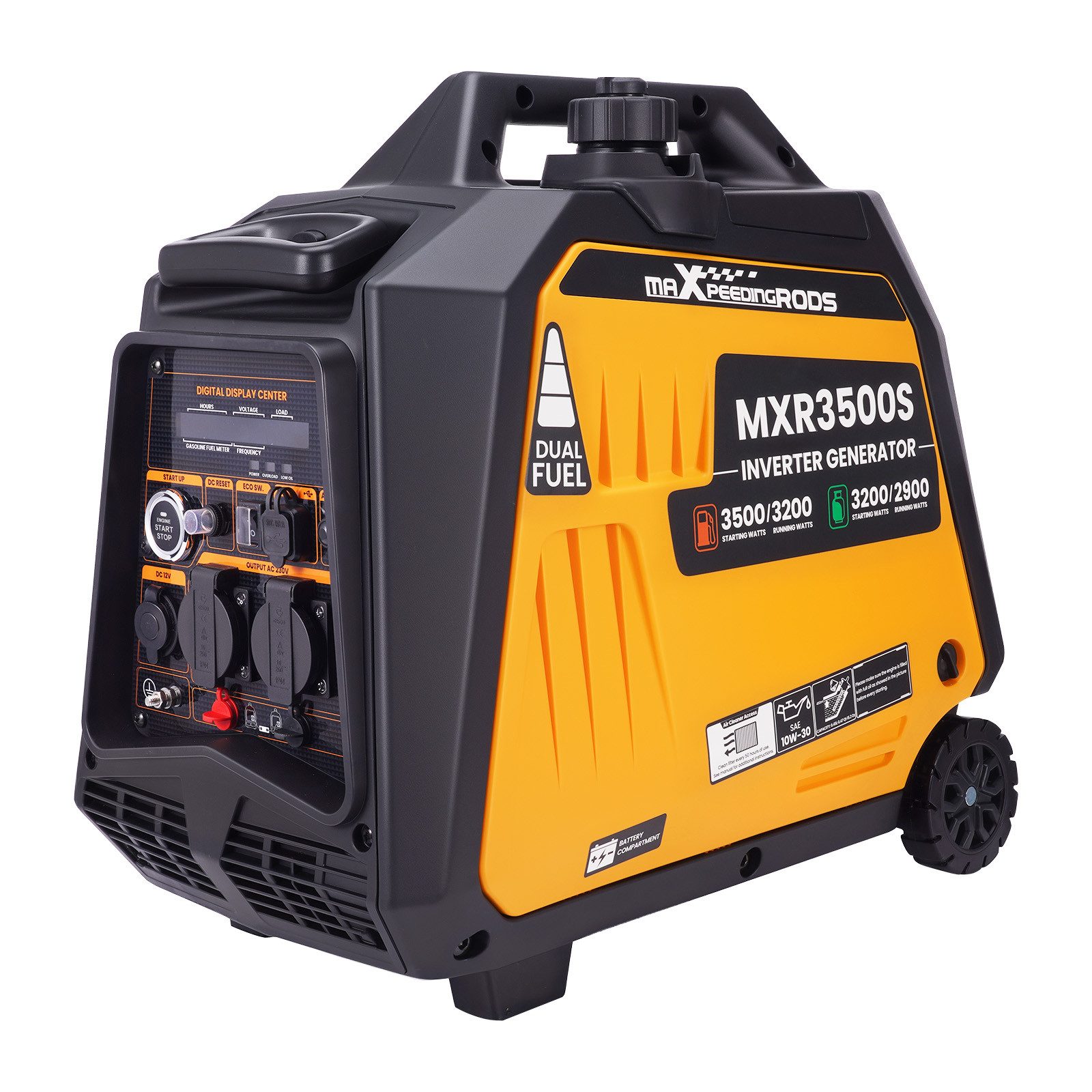 maXpeedingrods Stromerzeuger MXR3500S, 3,5 in kW, Dual Fuel Inverter Notstromaggregat