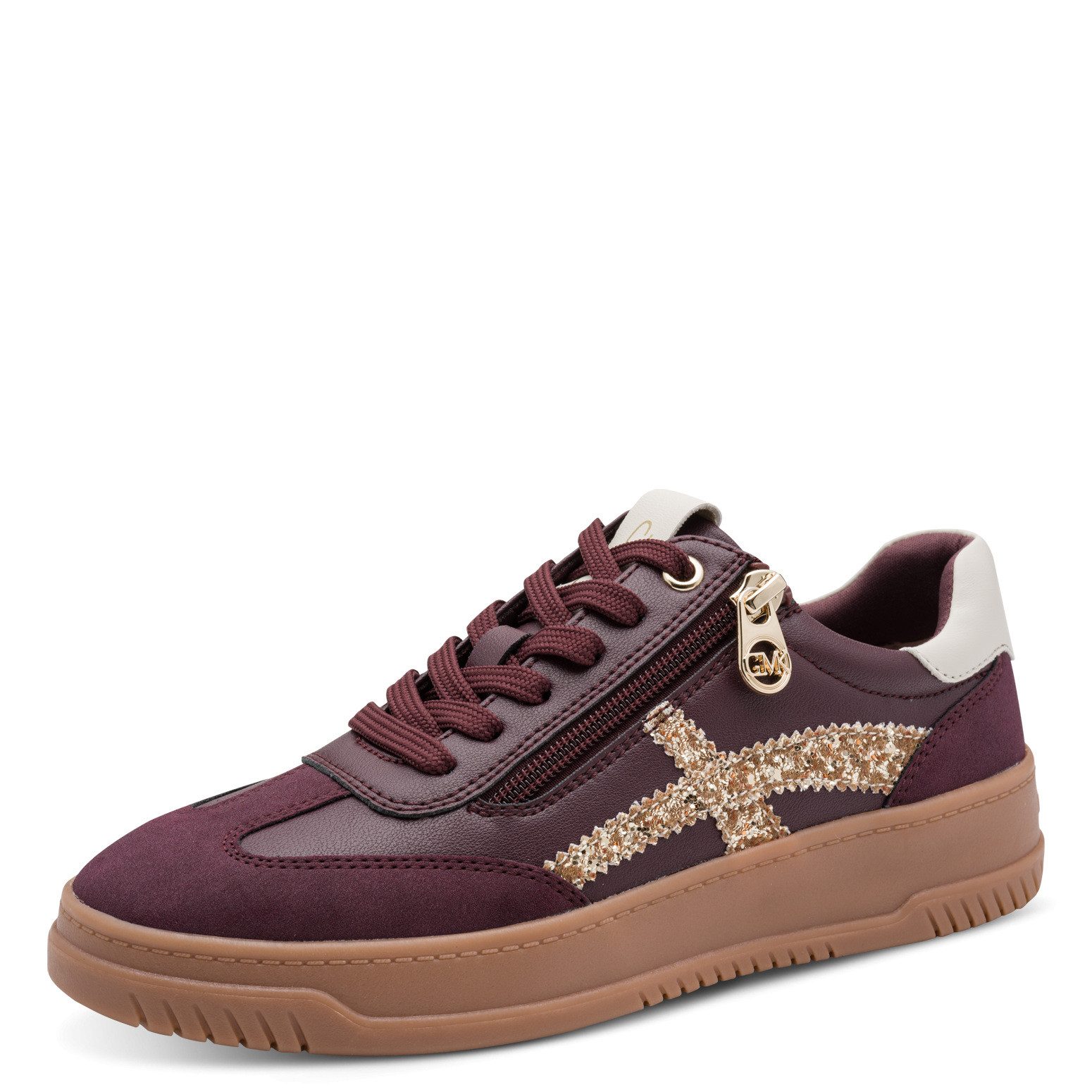 MARCO TOZZI MARCO TOZZI by GMK Damen Sneaker 2-83706-46-567 MULBERRY COMBI Schnürschuh