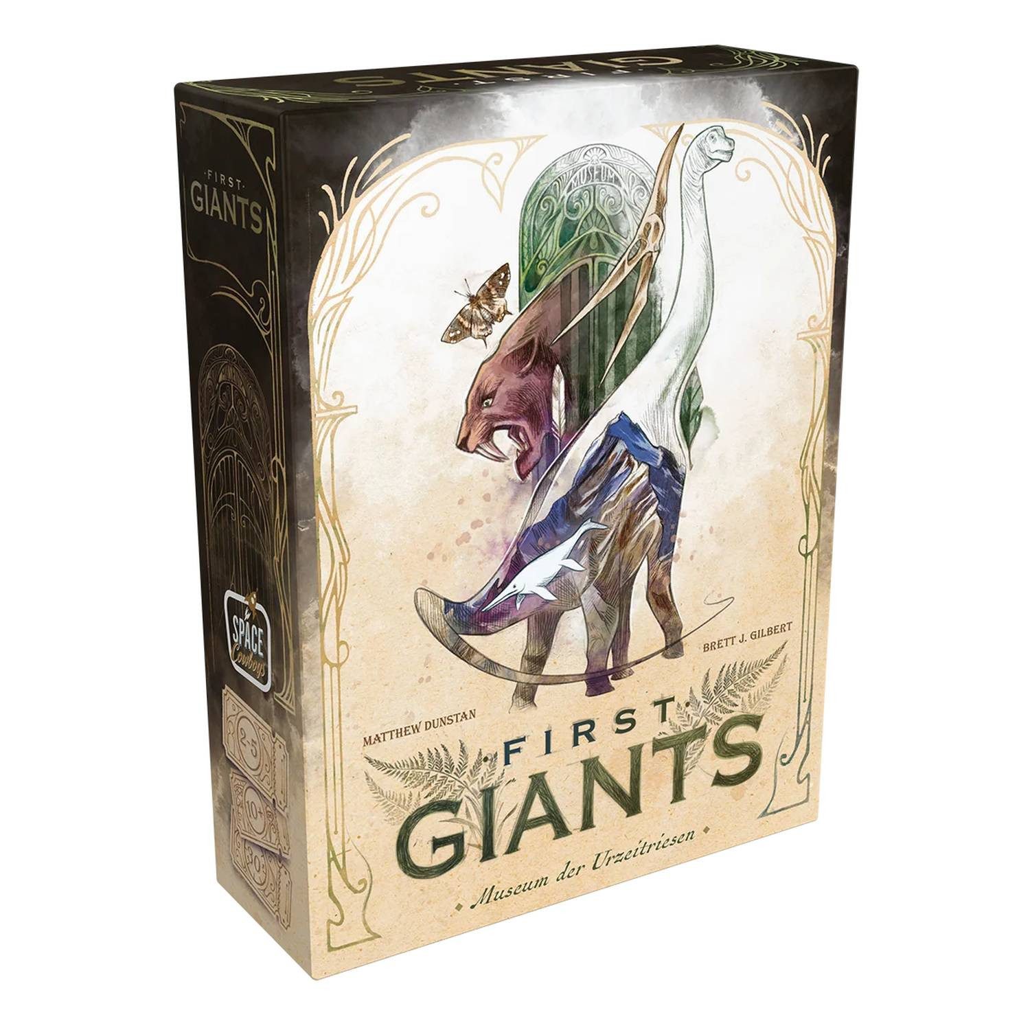 Asmodee Spiel First Giants - Spannendes Paläontologie-Strategiespiel