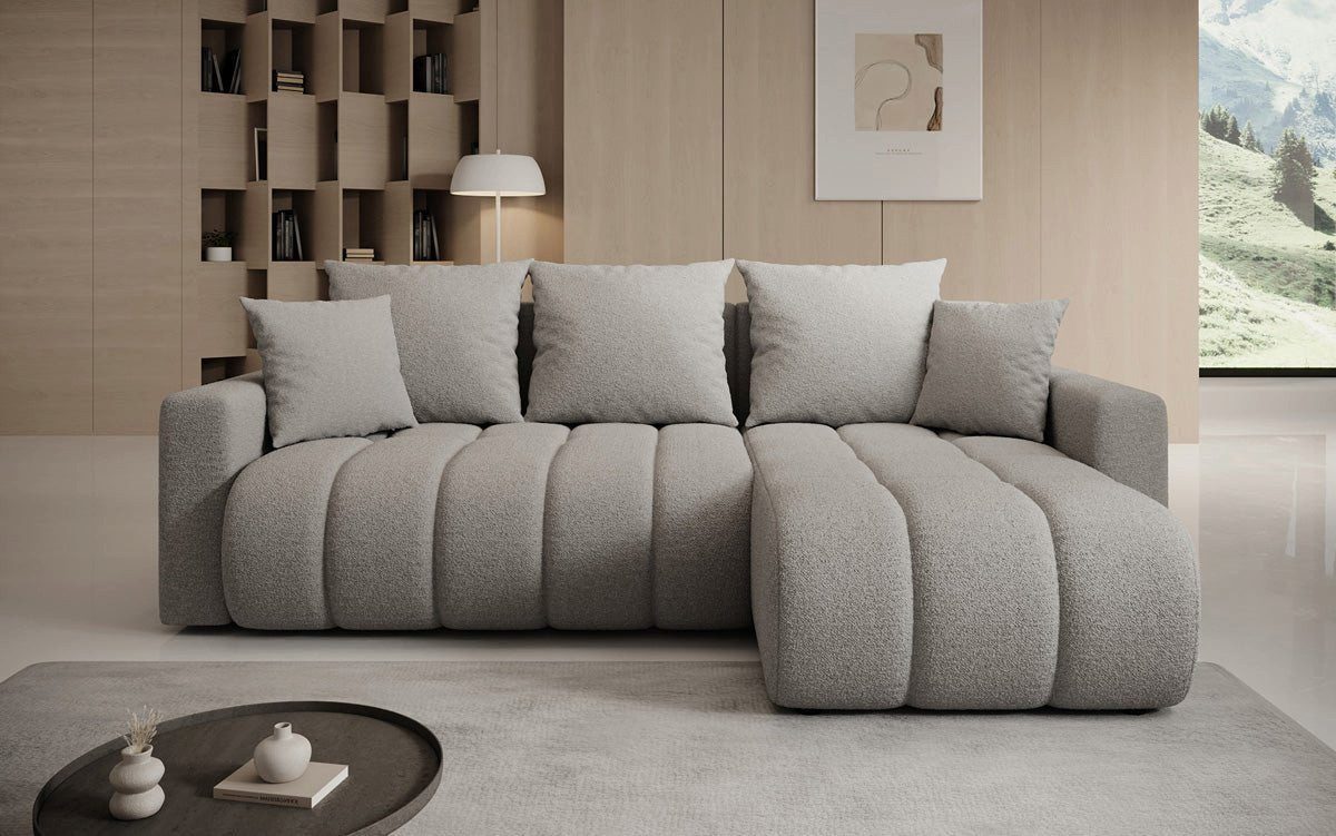 Luxusbetten24 Schlafsofa Designer Sofa Giulio L, mit Stauraum und Schlaffunktion