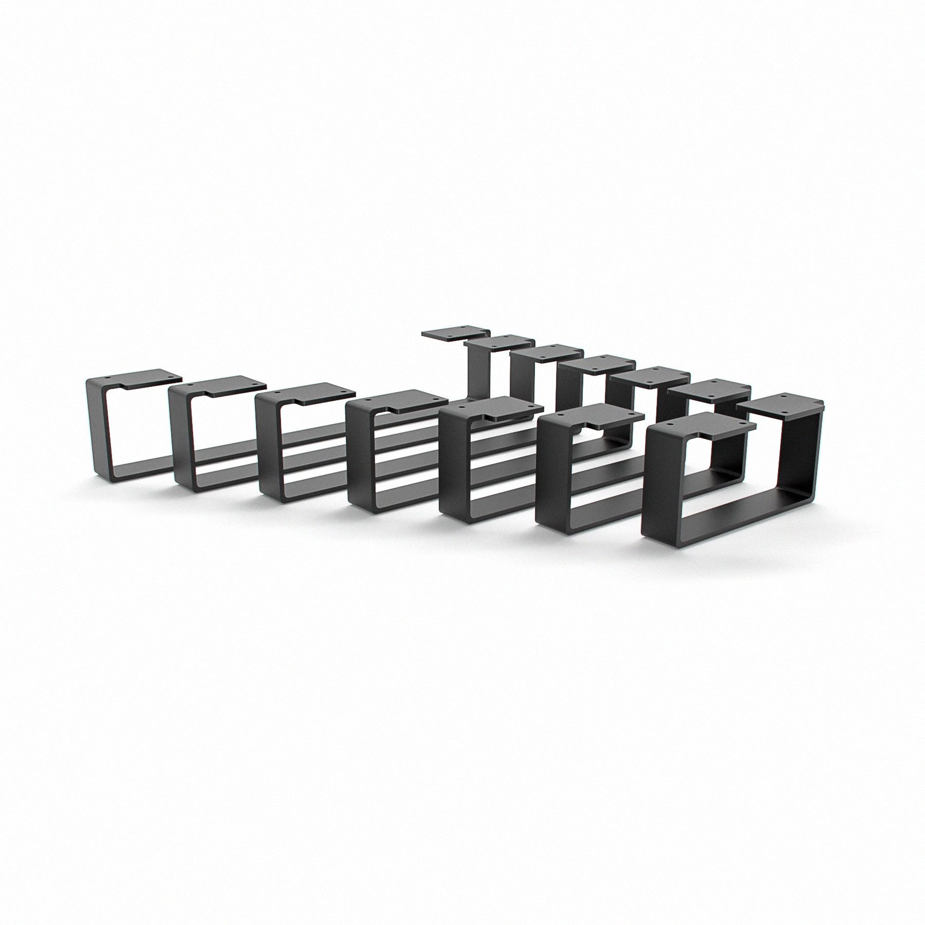 HEVVA Möbelfuß Möbelfüße LUXEMBURG - 7 Größen 20-50 cm - Kommodenbeine, Schrankfüße, (Set-Option: Sie können entweder 1 Stück oder ein Set von 2 Stück kaufen)