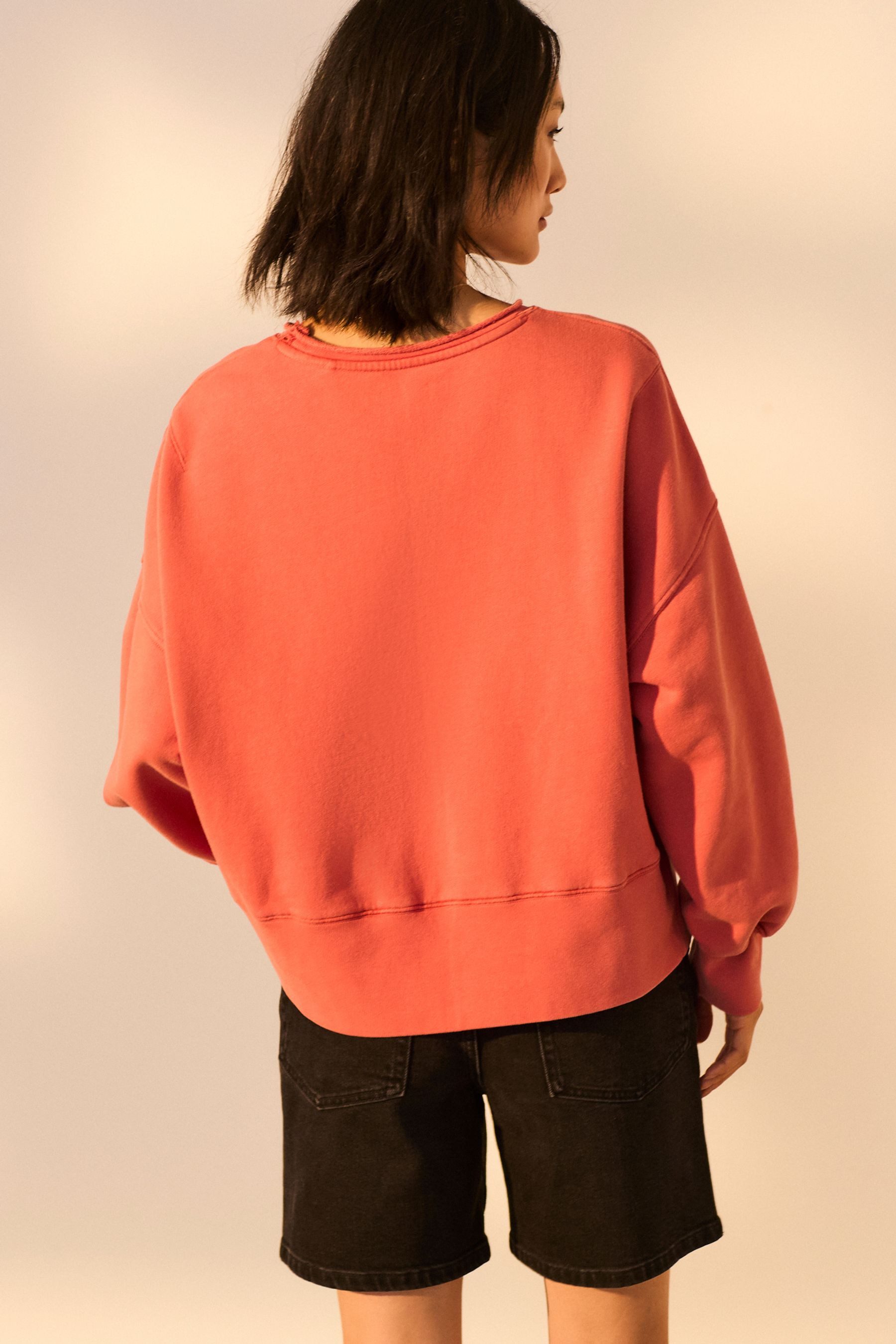 Next Sweater Sweatshirts mit fransigem Saum 100 % Baumwolle (1-tlg) günstig online kaufen