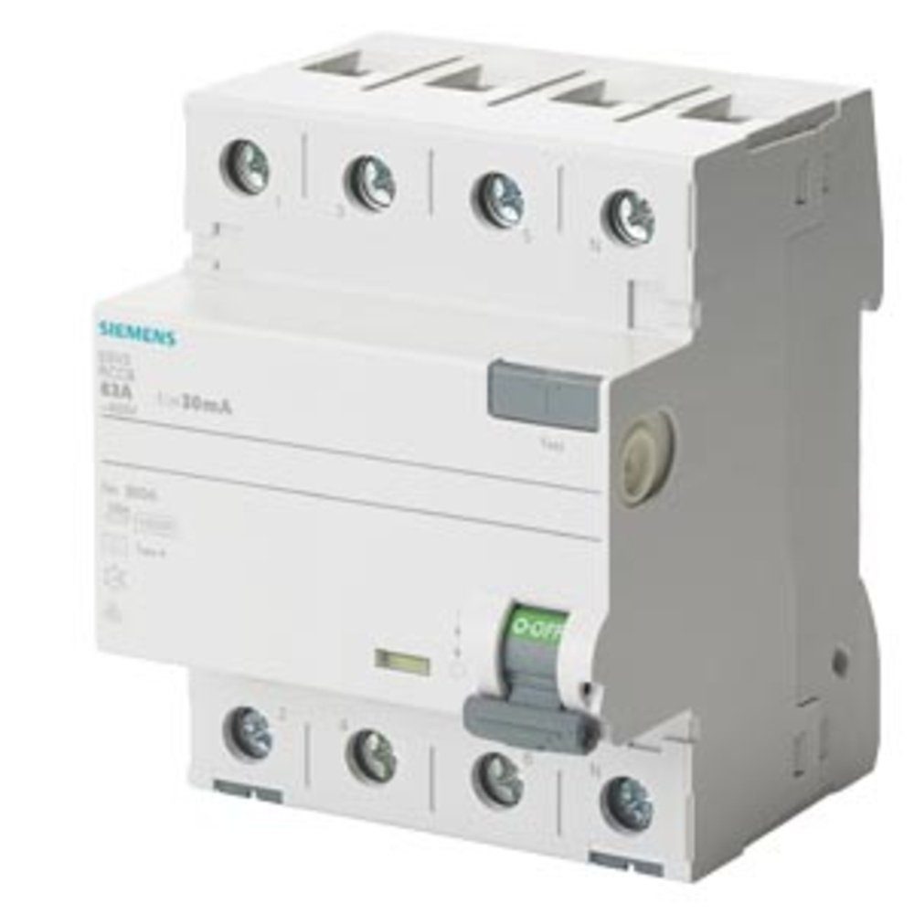 SIEMENS Sicherheitsrelais Siemens 5SV33463 5SV3346-3 FI-Schutzschalter F 63 A 0.03 A 400 V