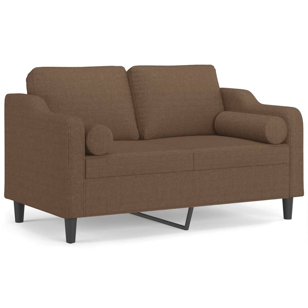 vidaXL Sofa 2-Sitzer-Sofa mit Zierkissen Braun günstig online kaufen