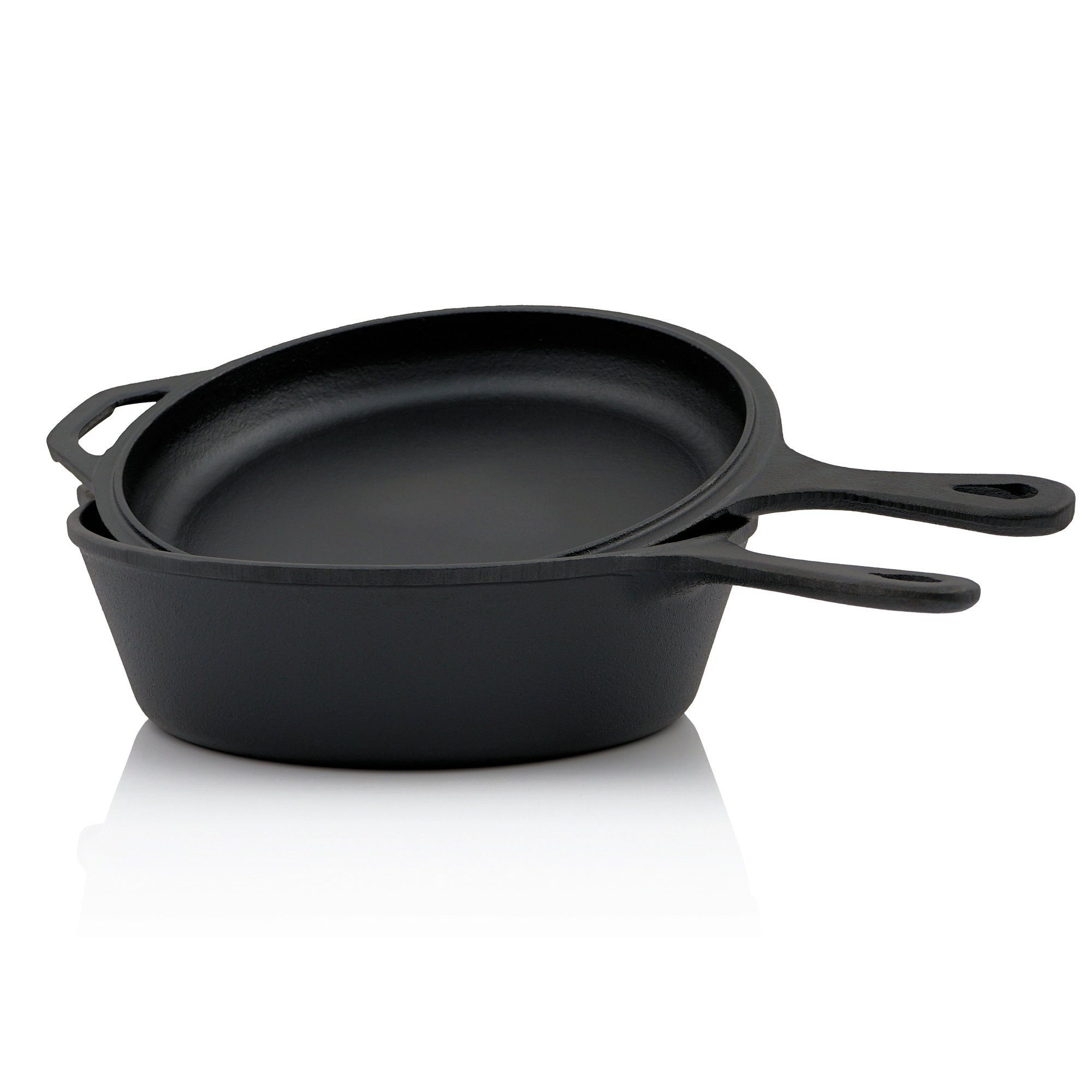 BBQ-Toro Kasserolle Gusseisen Topf mit Pfannendeckel, 5 Liter - schwarz, Gusseisenpfanne, Gusseisen – Bild 4 von 5