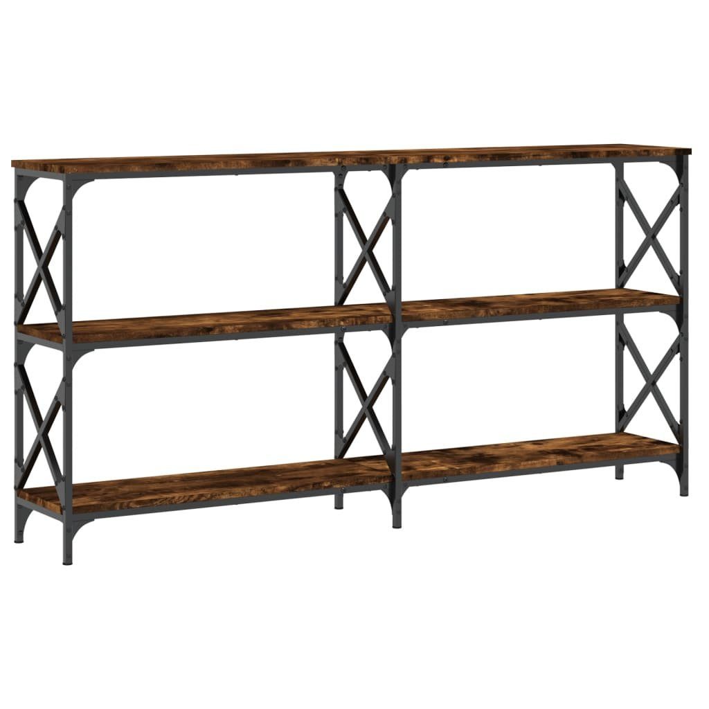 vidaXL Beistelltisch Konsolentisch Räuchereiche 156x28x80,5 cm Holzwerkstoff (1-St)