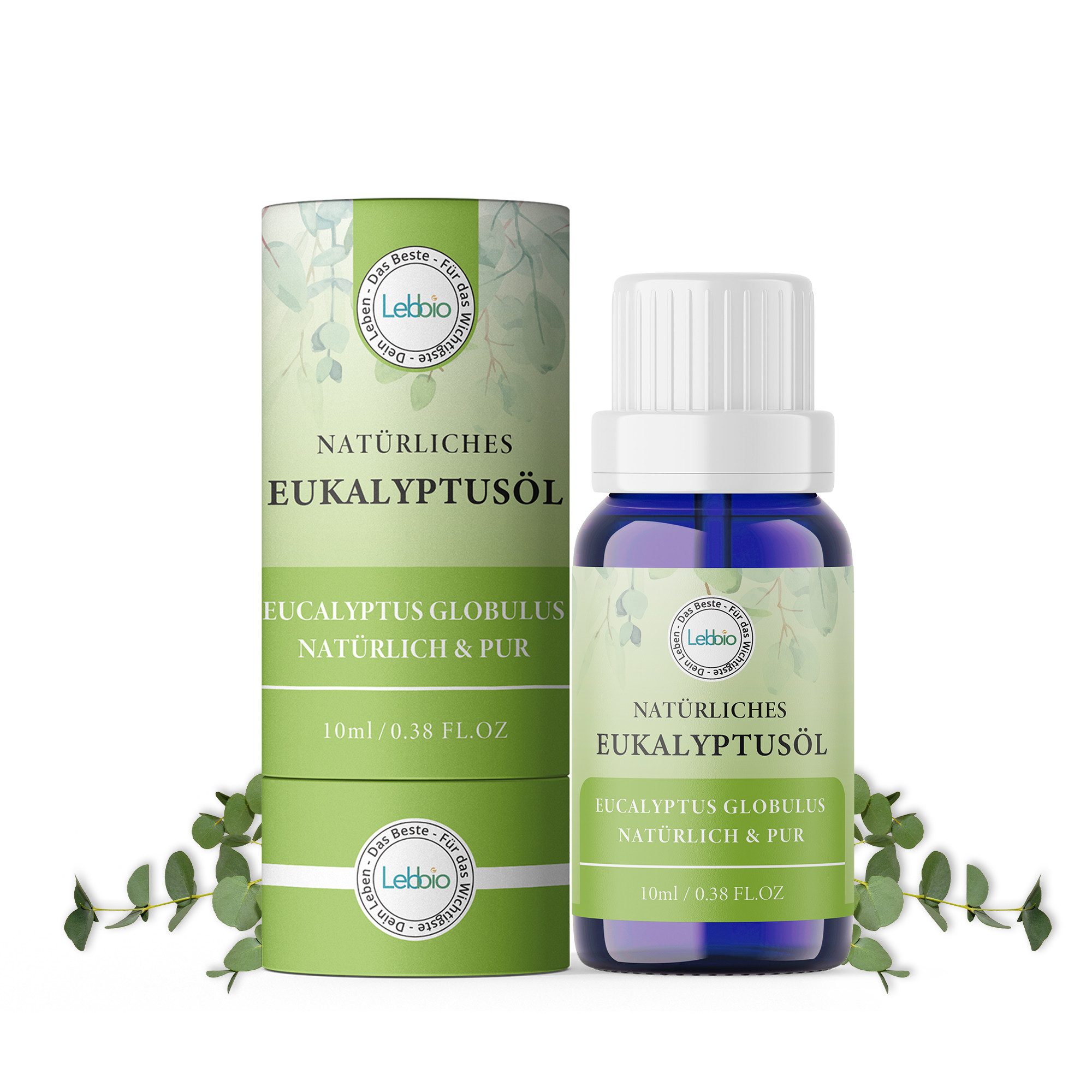 Lebbio Körperöl Eukalyptusöl – 100% Pur und natürlich, 50 ml Inhalt