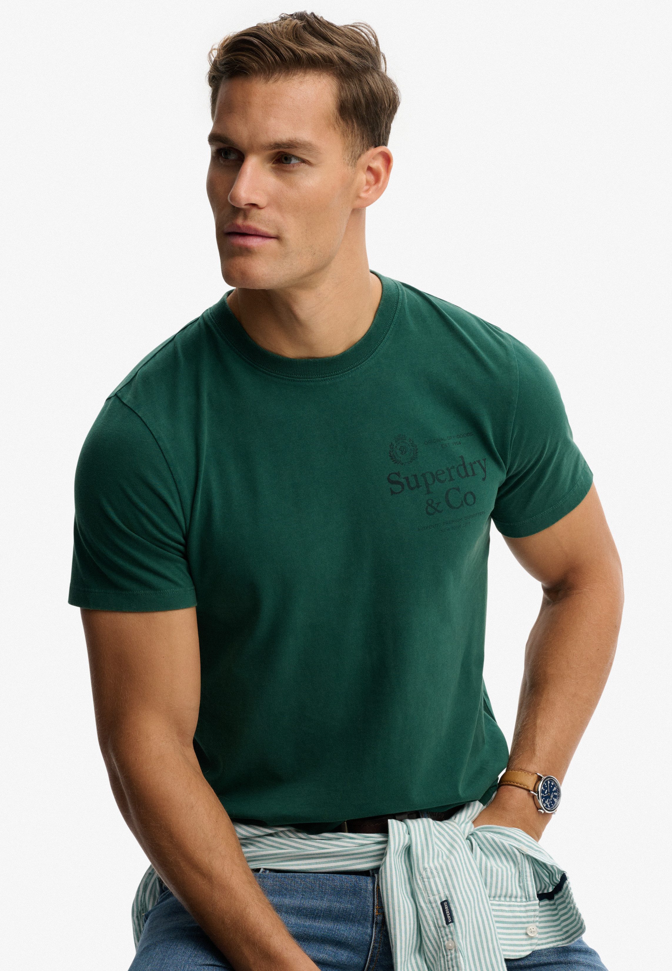 Superdry Rundhalsshirt 1954 Company Relaxed Tee Baumwolle, relaxed fit
