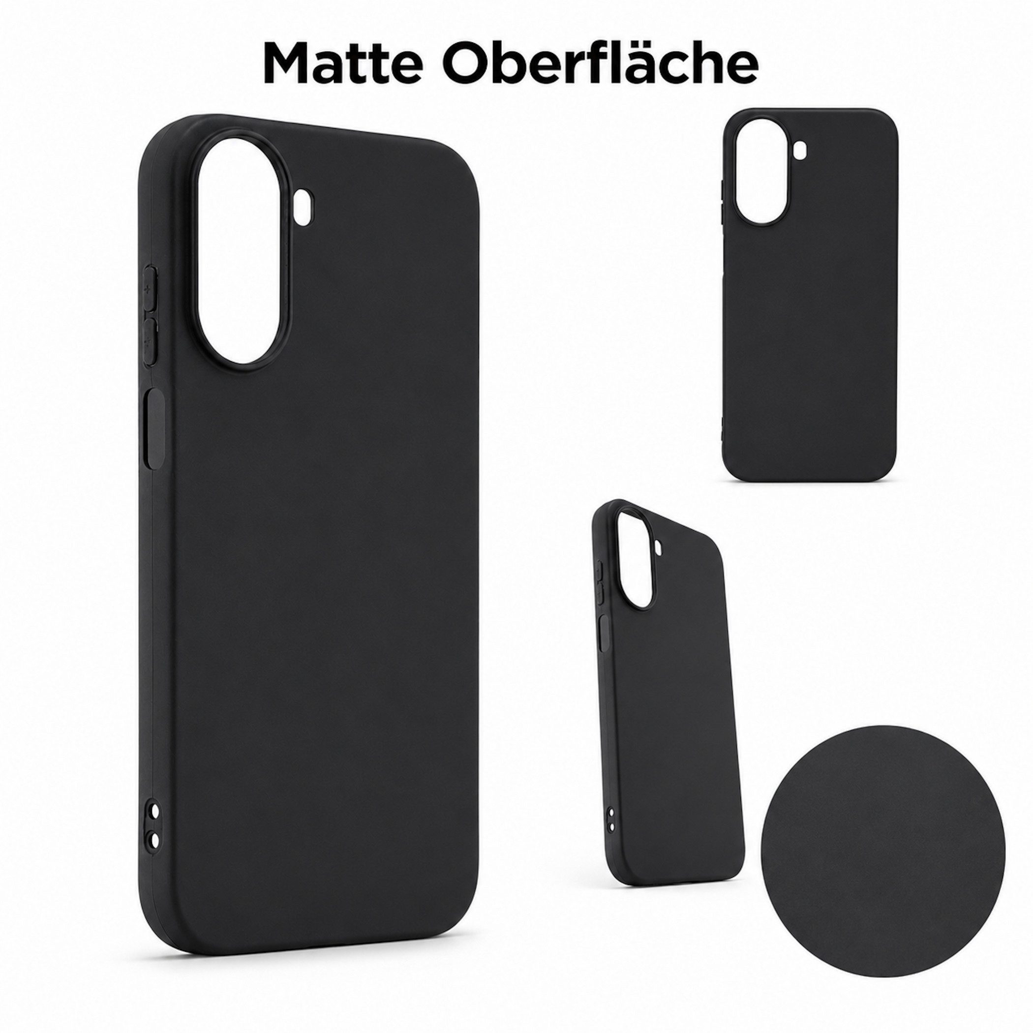 Wigento Handyhülle für Xiaomi Redmi A7 Pro TPU Silikon Slim Dünn Flexibel Cover Schwarz 6,9 Zoll, Stilvolle TPU Hülle, präzise Aussparungen, schützend