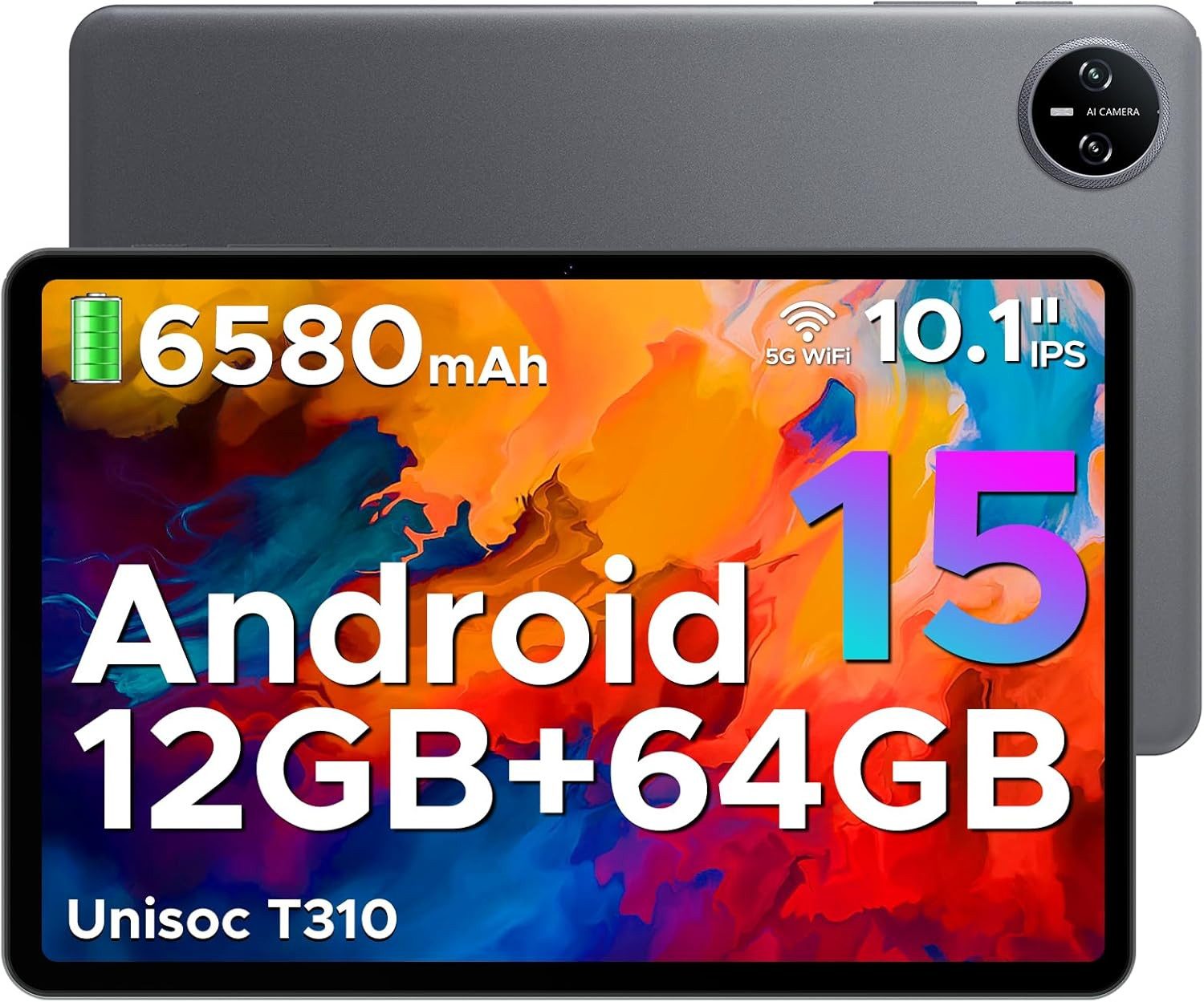 DOOGEE 3 GB RAM 6580mAh Bluetooth 5.0 Gaming Tablet (10", 64 GB, Android 15, Leistungsstarkes Gerät mit vielseitigen Funktionen für den Alltag)