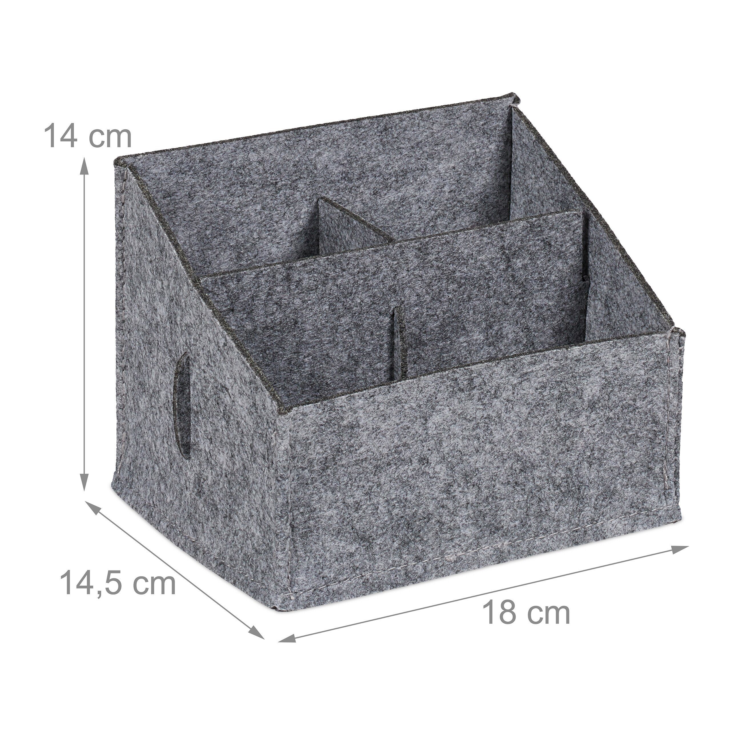 relaxdays Organizer Filz Schreibtisch Organizer im 2er Set