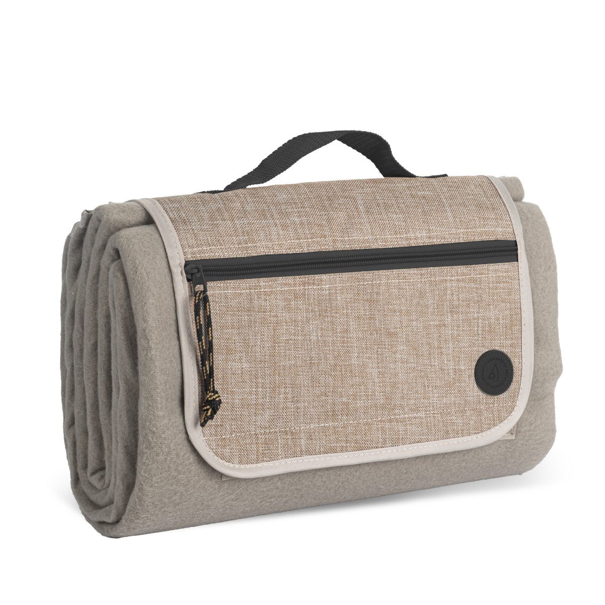 Picknickdecke Tragbare Pickneck-Decke CITY, beige, sagaform, Größe Decke ausgerollt 130x170cm, mit isoliertem Boden