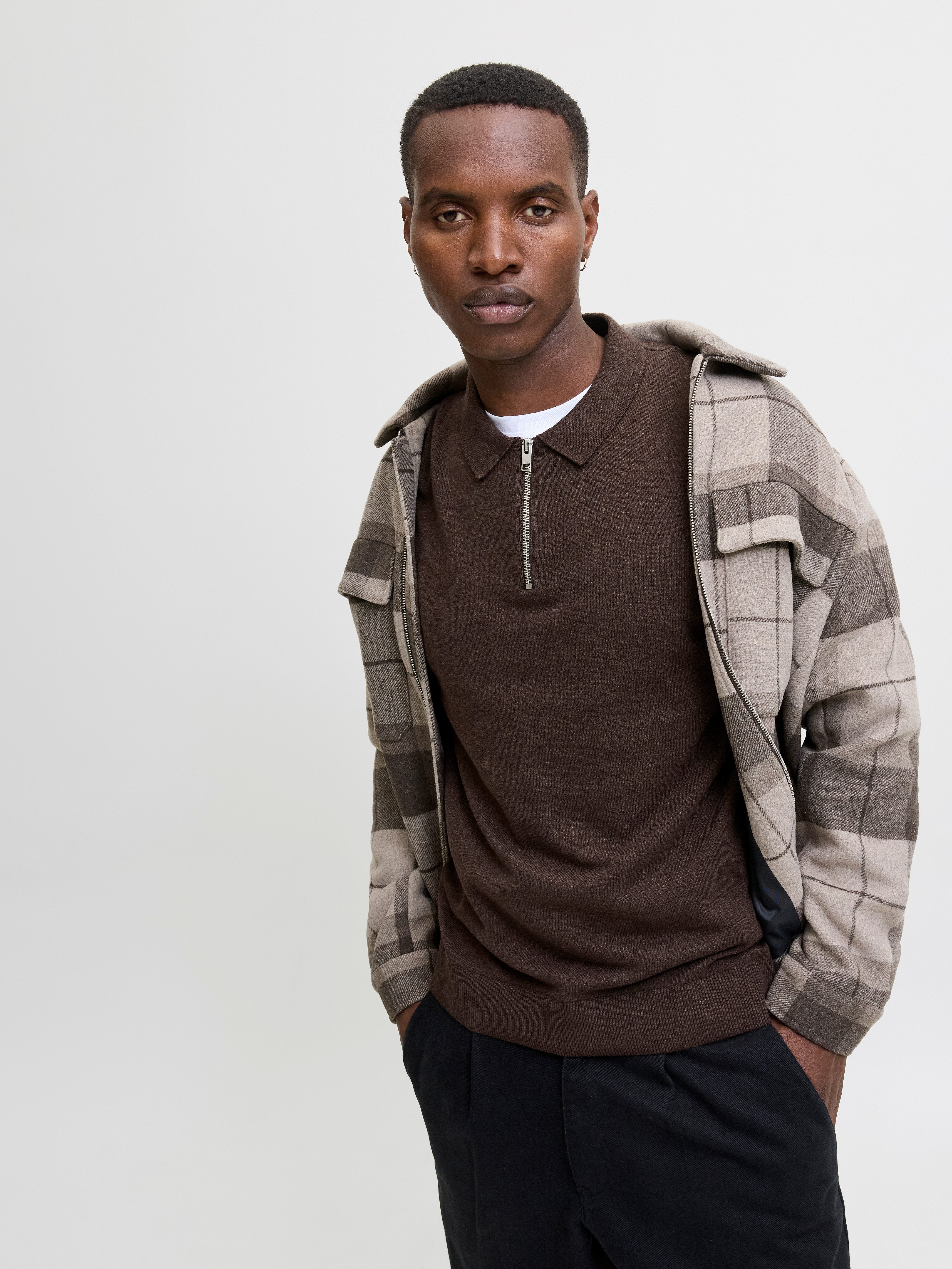 Jack & Jones Polokragenpullover JJEEMIL KNIT günstig online kaufen