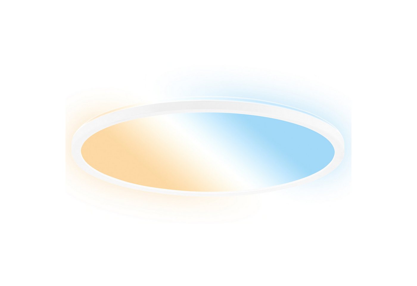 B.K.Licht LED Panel SHALLOW, CCT - über Fernbedienung, LED fest integriert, warmweiß - kaltweiß, 42x3 cm, Badlampe, Badezimmer, Küche, Wohnzimmer