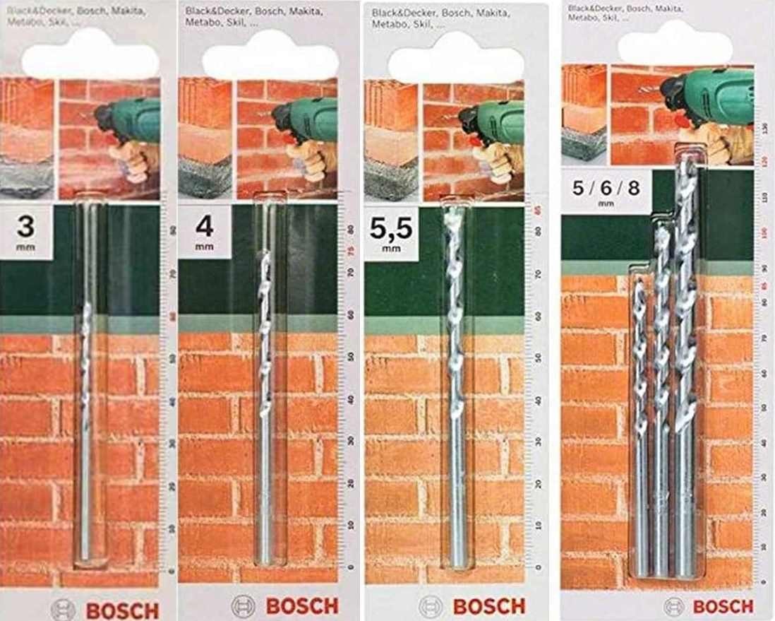BOSCH Bohrer- und Bitset Bosch 6 tlg. Steinbohrer-Set 3/ $ / 5 / 5,5 / 6 / 8 mm
