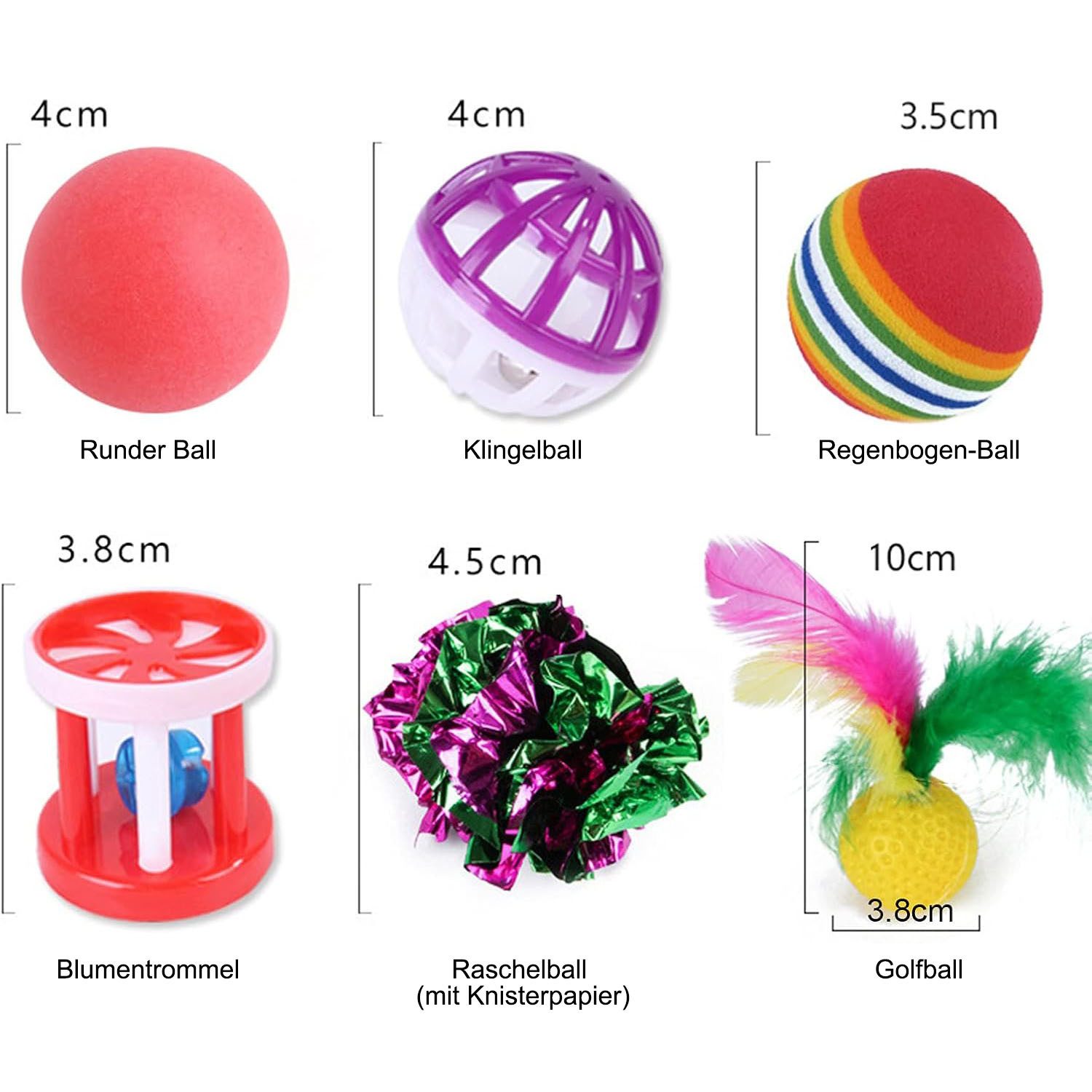 SURFOU Tier-Intelligenzspielzeug 22 Stücke Katzen Spielzeug Set Katzentunne günstig online kaufen