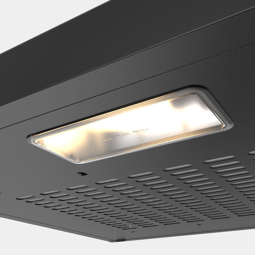 CIARRA Unterbauhaube 60 cm Dunstabzugshaube Abluft & Umluft 3 Stufen LED CBCB6903 für kleine Küchen, Metall Fettilter & Aktivkohlefiltermatte Schwarz – Bild 4 von 5