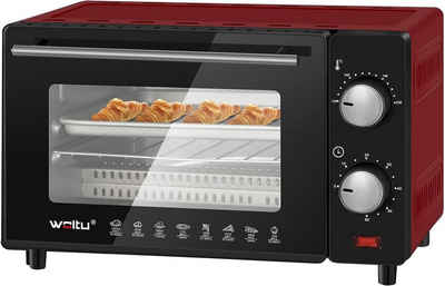 Woltu Minibackofen, 10 Liter, 650 Watt mit Timer für Pizza, Toast, Truthahn