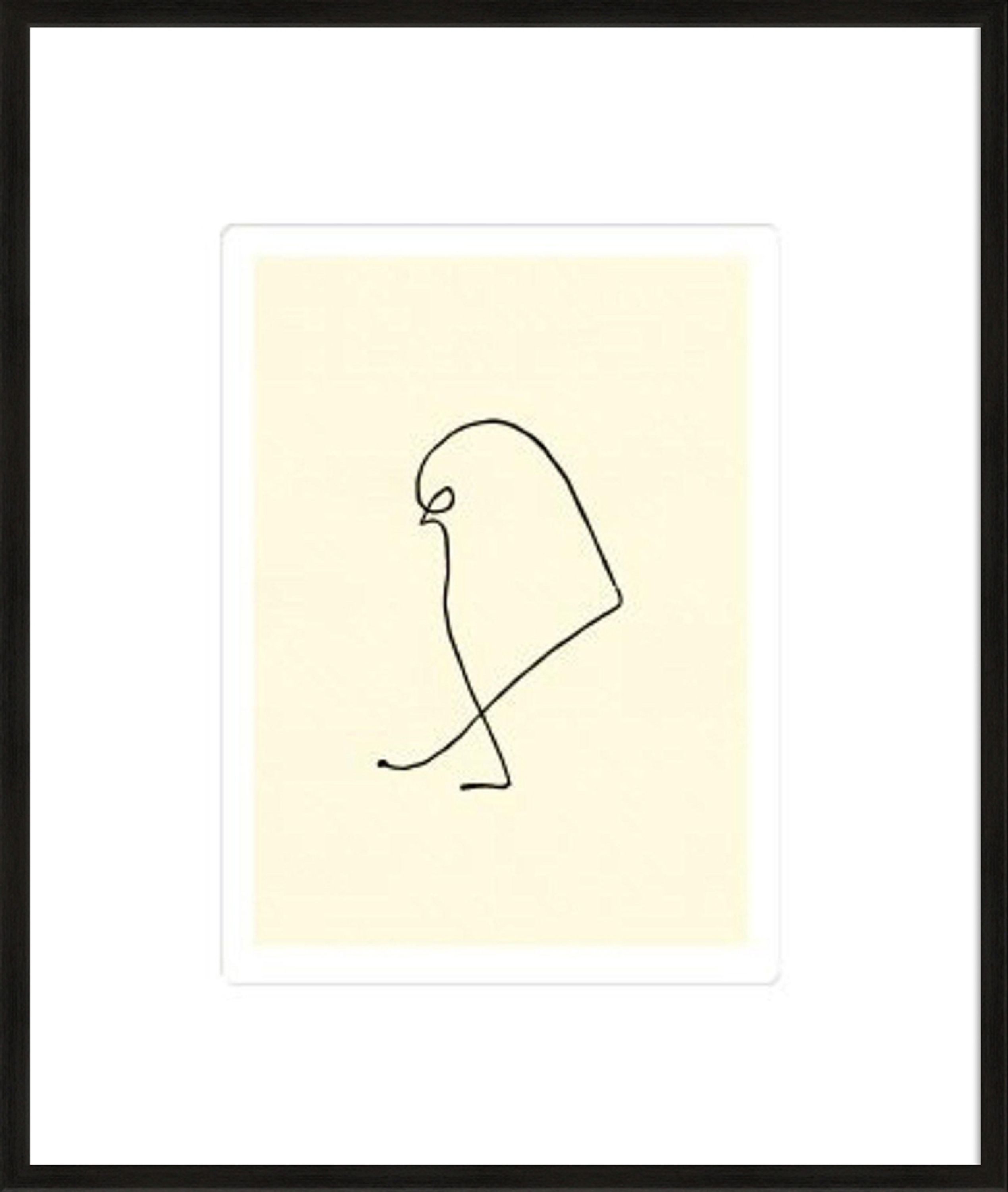 artissimo Bild mit Rahmen Pablo Picasso Bild mit Rahmen / Плакат gerahmt 53x63cm / Wandbild, Pablo Picasso: Der Sperling/ Le moineau/ Sparrow