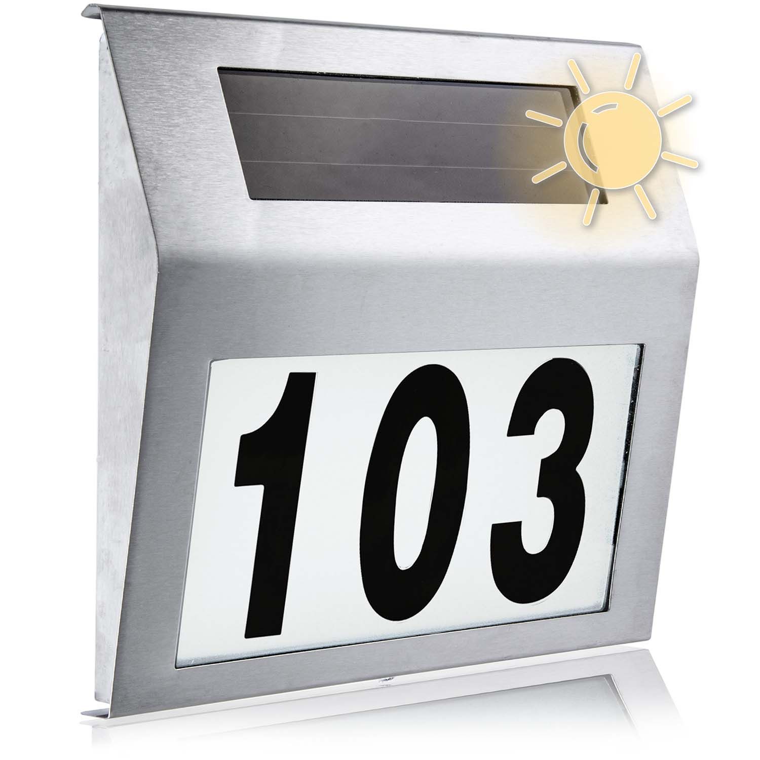 Goods+Gadgets Hausnummer Design Solar Hausnummer, (Hausnummernleuchte, Haus günstig online kaufen