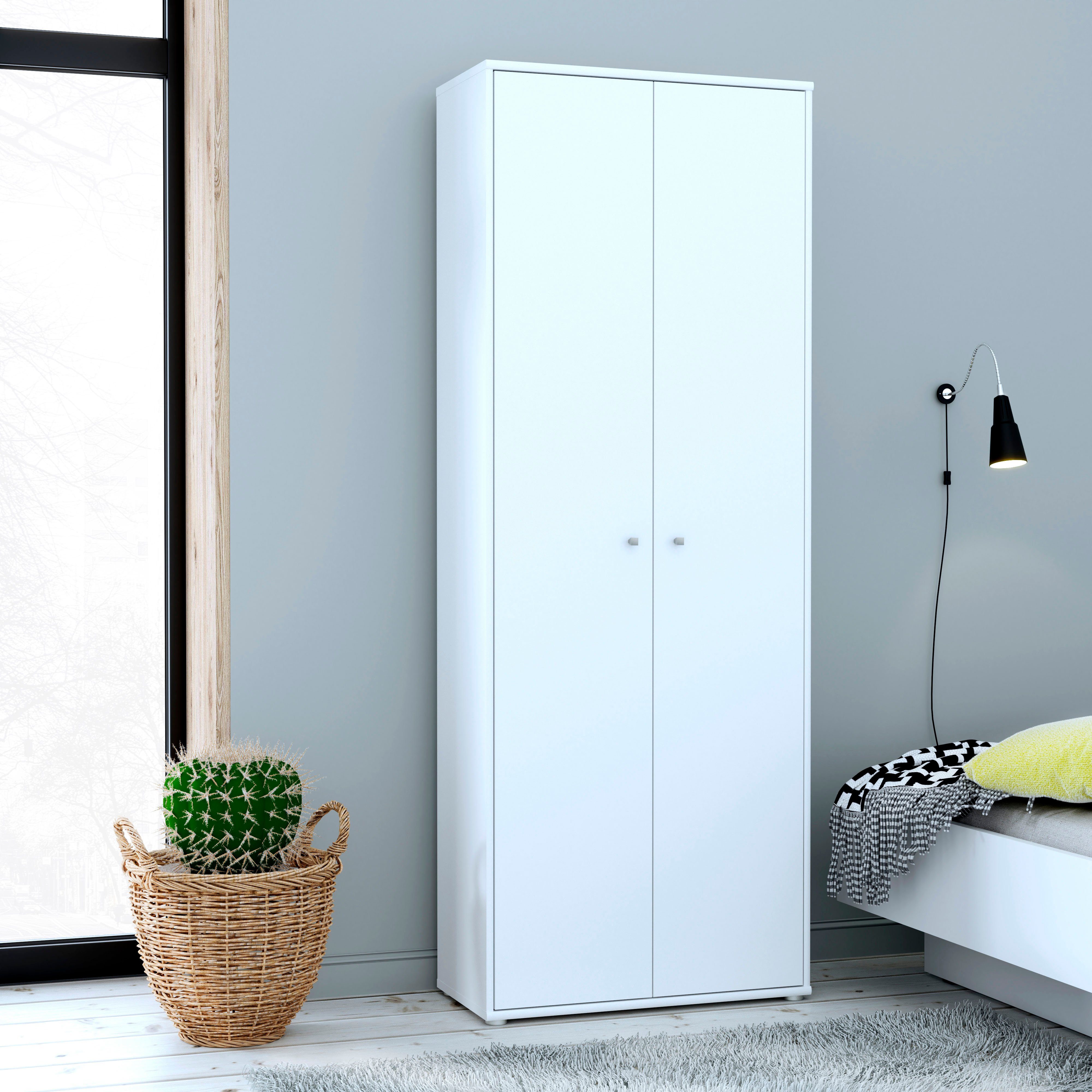 FORTE Schuhschrank Tempra, Mehrzweckschrank, 2 Türen, Einlegeböden, Höhe 197,5 cm Breite 73,7 cm