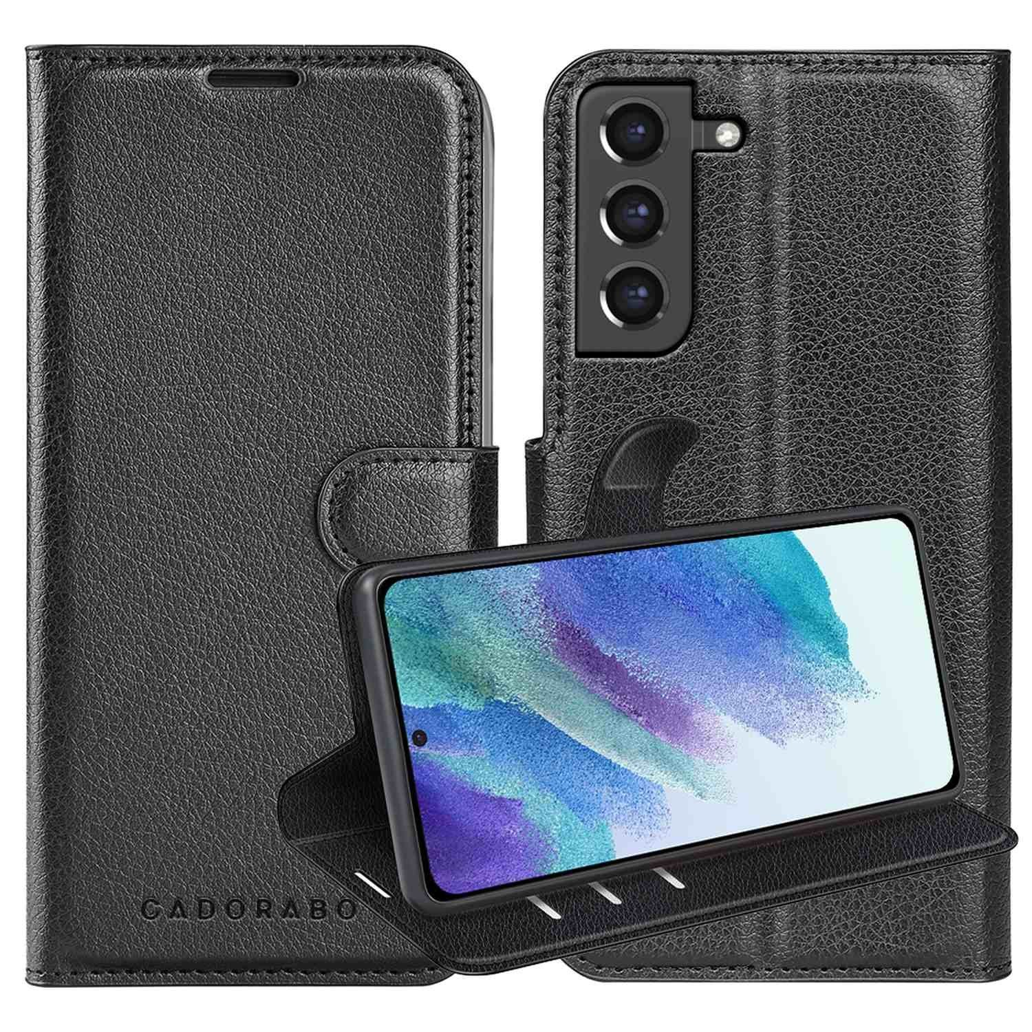 Cadorabo Handyhülle für Samsung Galaxy S21 FE Hülle Samsung Galaxy S21 FE, Hülle Schutzhülle mit Standfunktion, Kartenfach und Magnetverschluss