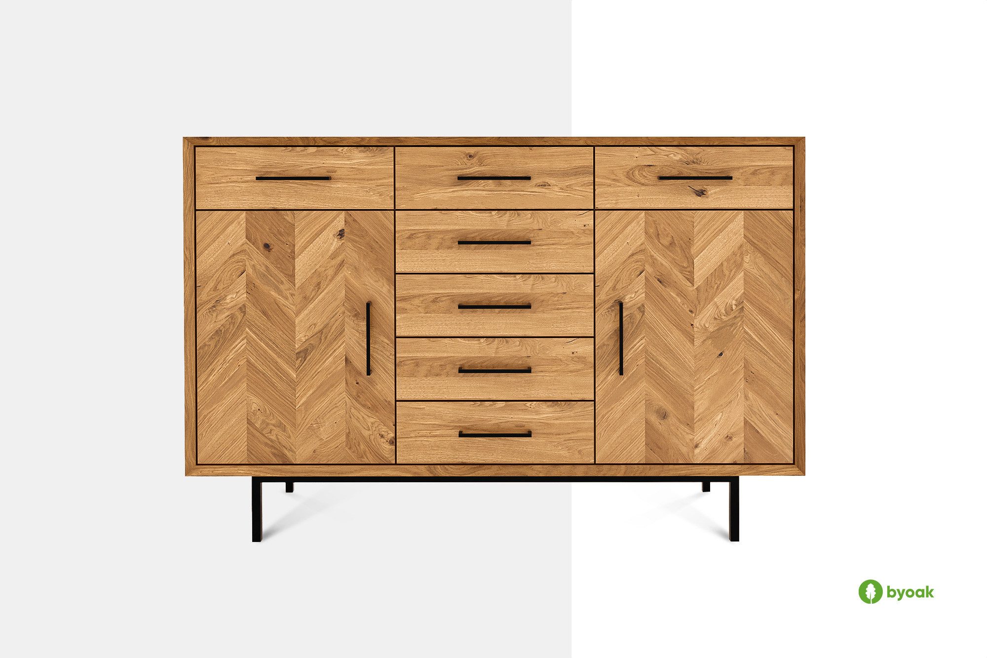 byoak Kommode ABIES aus Massivholz, Naturgeölt