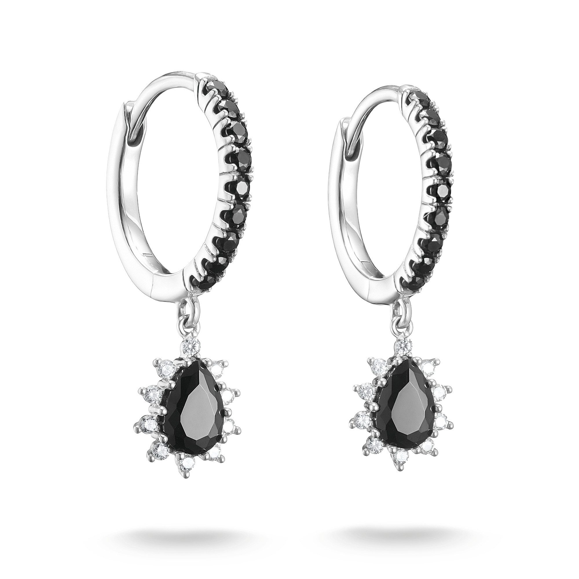 THOMAS SABO Paar Creolen True Romance Ohrschmuck "Tropfen", mit Zirkonia (synth)
