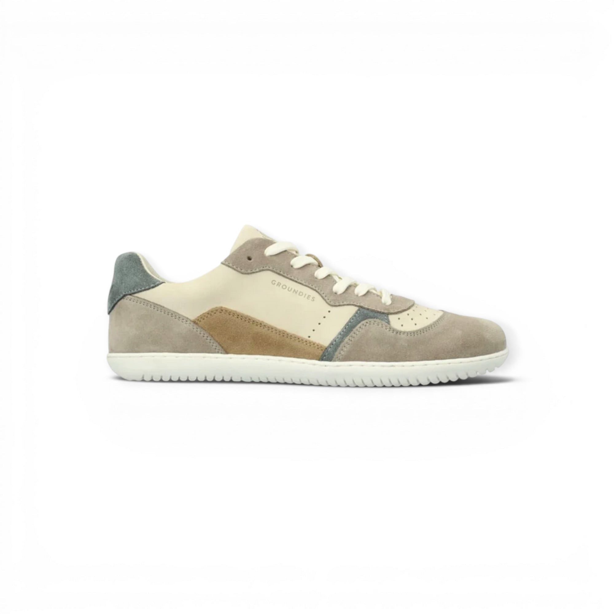 GROUNDIES Nova GO1 (Zero Drop, Veloursleder) beige/sage Damen Sneaker