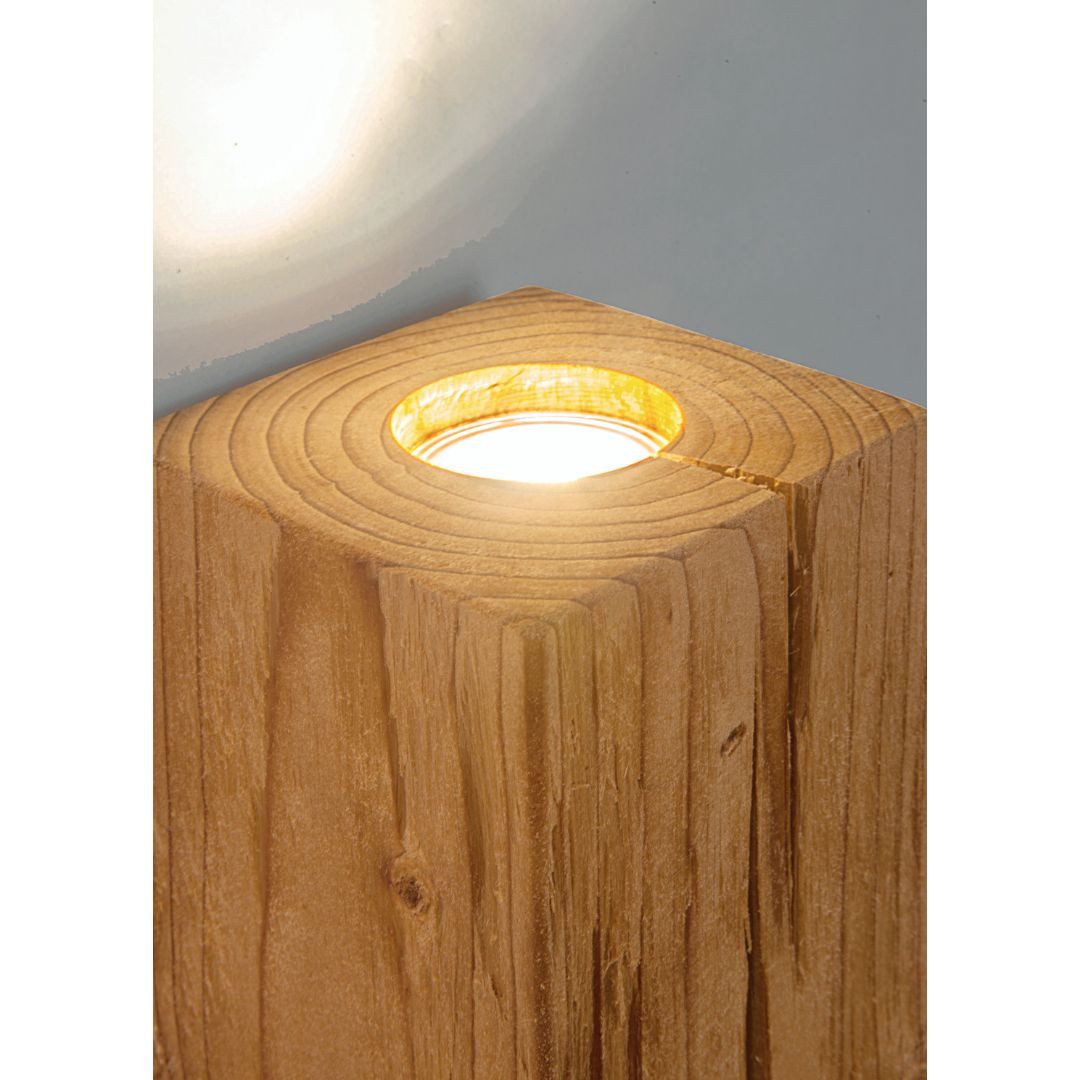 Blockholz-Schmiede Wandleuchte Altholz LED Wandleuchte Handgefertigte Deutsche Qualität Dimmfunktion, dimmbar, mit Fernbedienung, LED wechselbar, GU10, Warmweiß – Bild 5 von 5