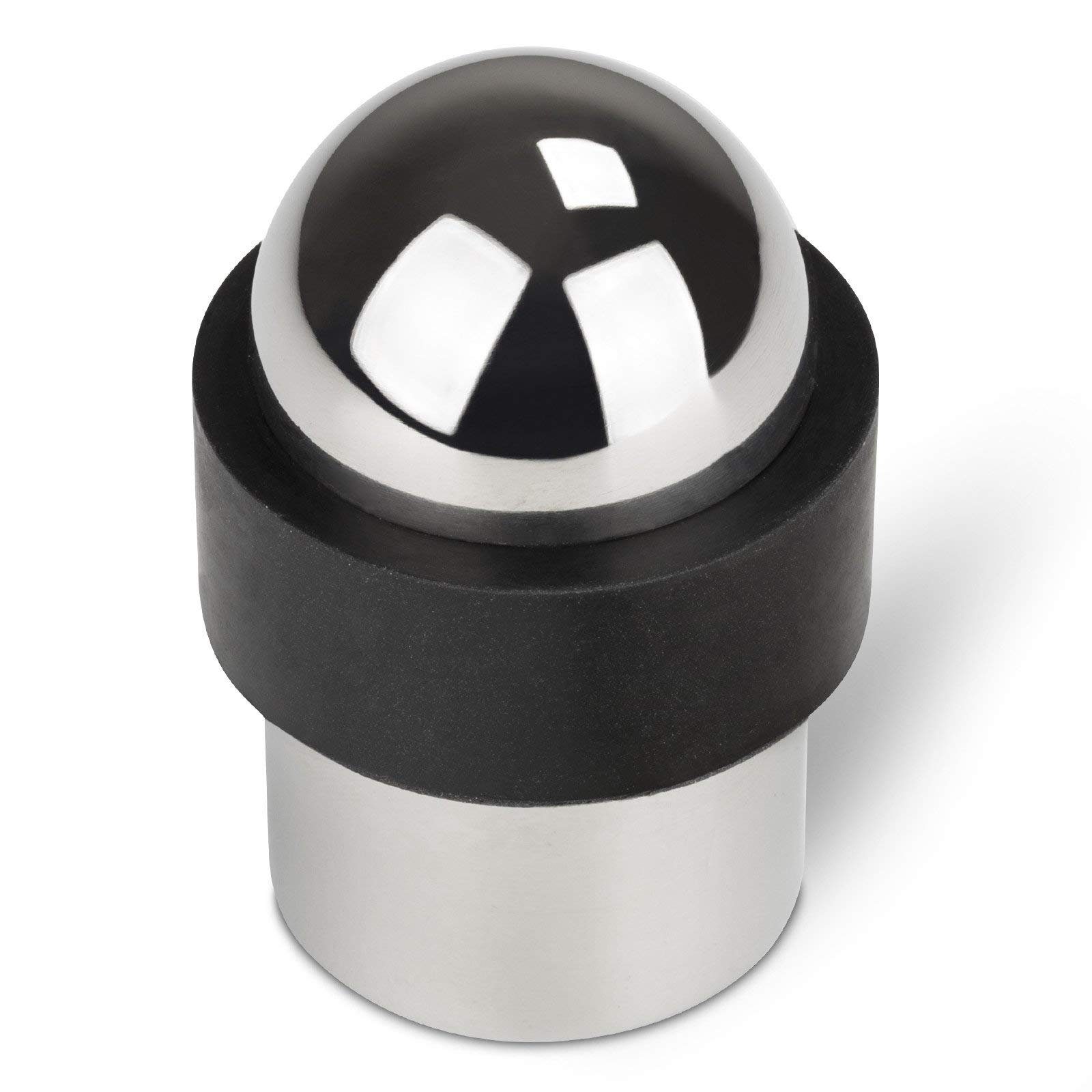 SO-TECH® Türstopper massiver Edelstahl, Durchmesser 35 mm, Höhe 51 mm, Boden (8 St), 8 Stück mit polierter Oberfläche