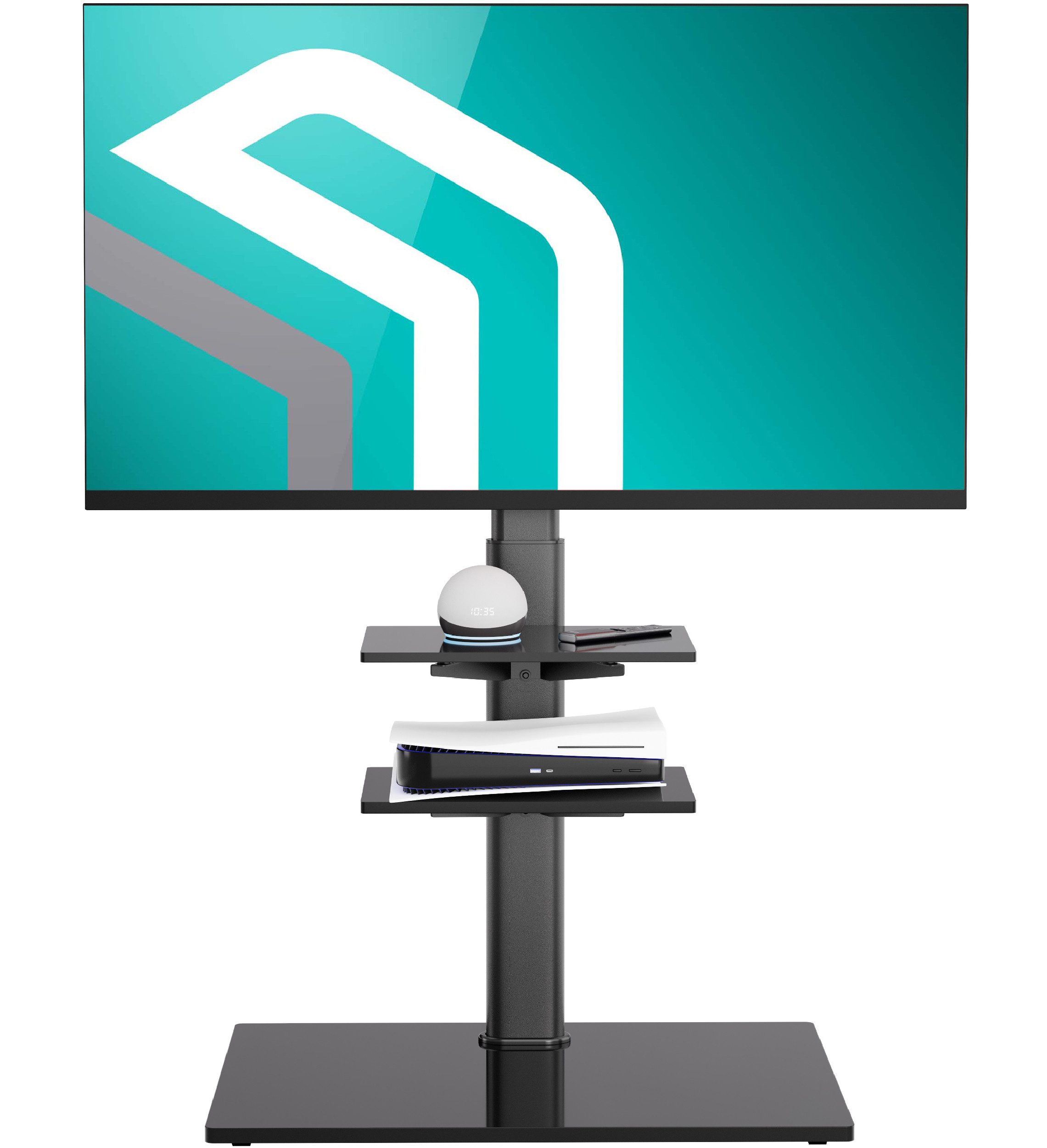ONKRON TV-Ständer ONKRON 32"-65", 40 kg max, VESA 600x400, TS5550-B, (bis 65,00 Zoll, TS5550-BLK, TS5550-BLK, max. Belastbarkeit 30kg, Schwenkwinkel: +/- 25°, Hartglasfuß)