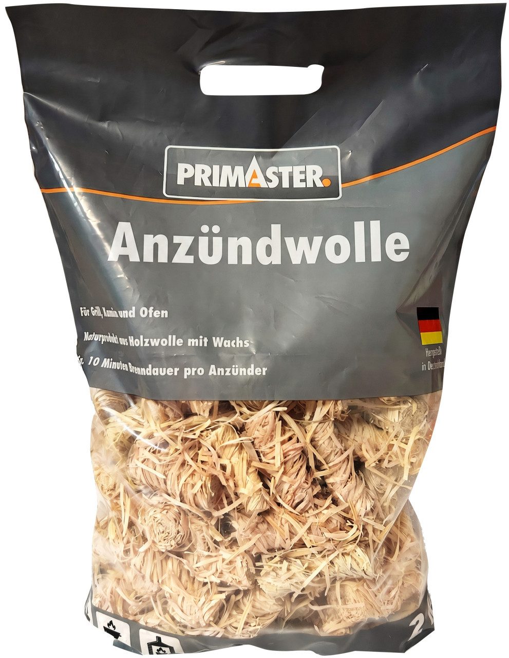 Primaster Grillanzünder Primaster Anzündwolle 2 kg, 2 l